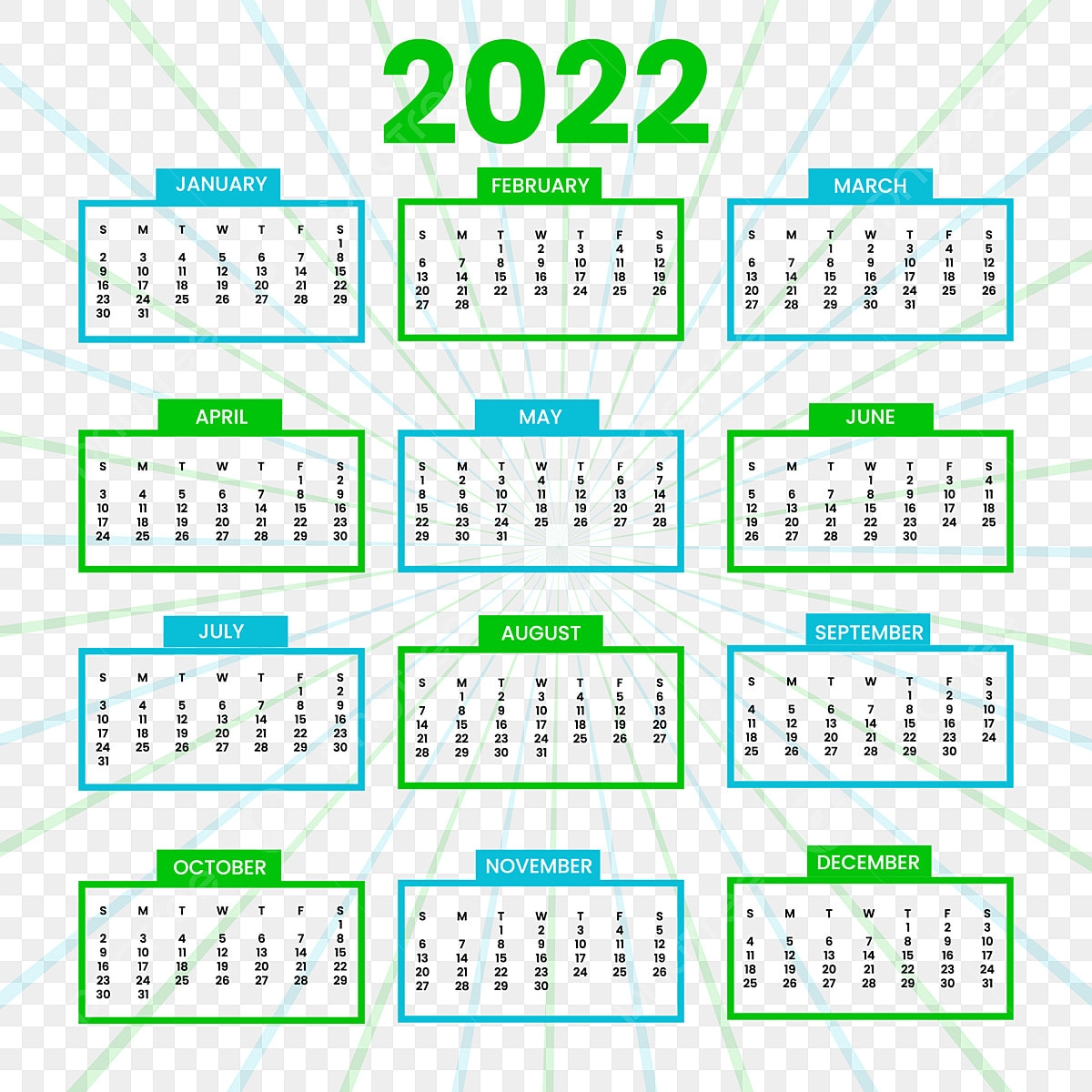 12 Month Form 2022 New Year 2022 2022 2022 Days PNG And Vector With Transparent Background For Free Download