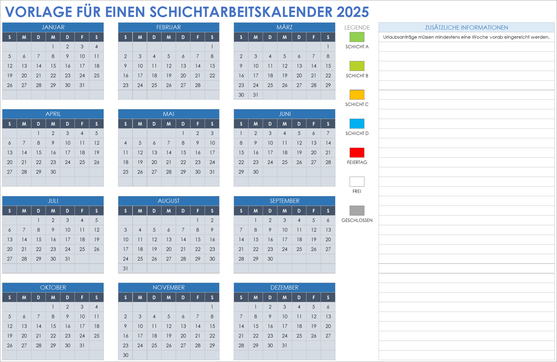 Excel Kalendervorlage Monat