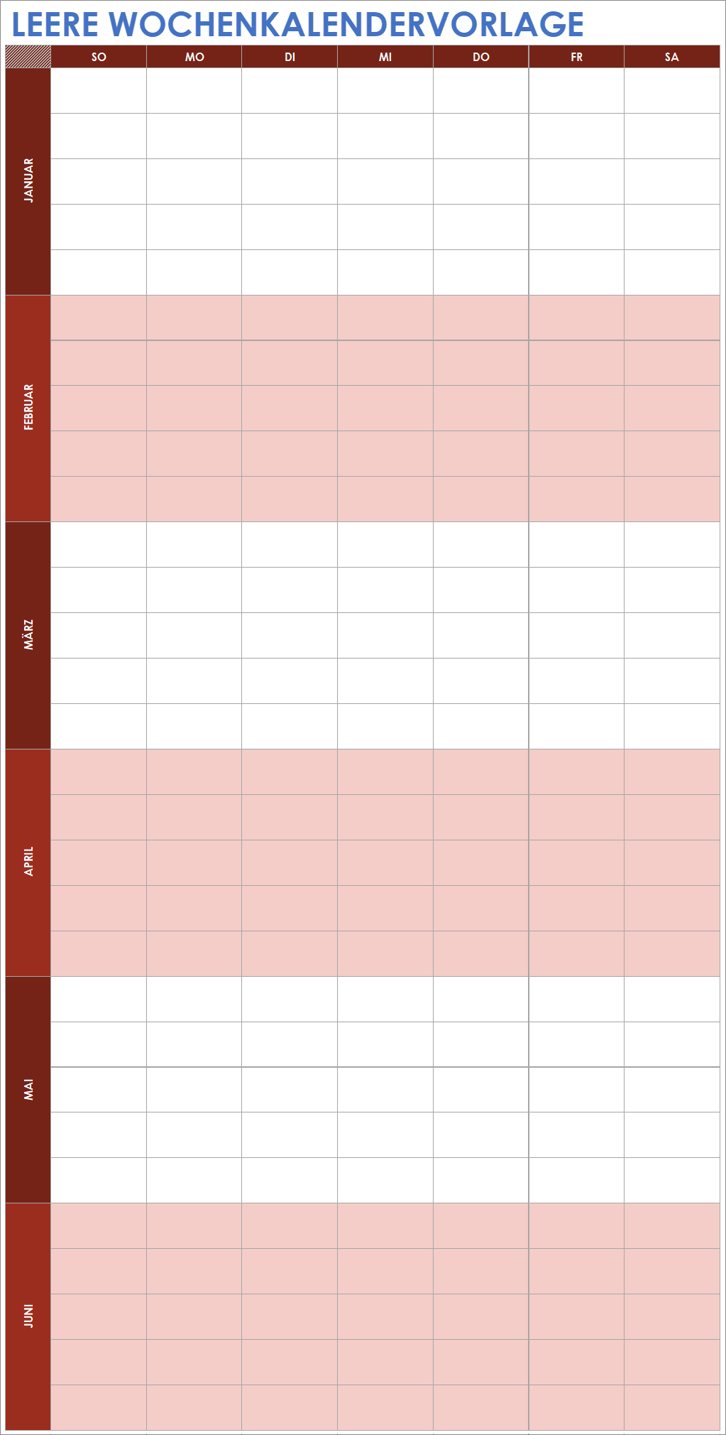 Kalender Zum Ausfüllen Vorlage Word