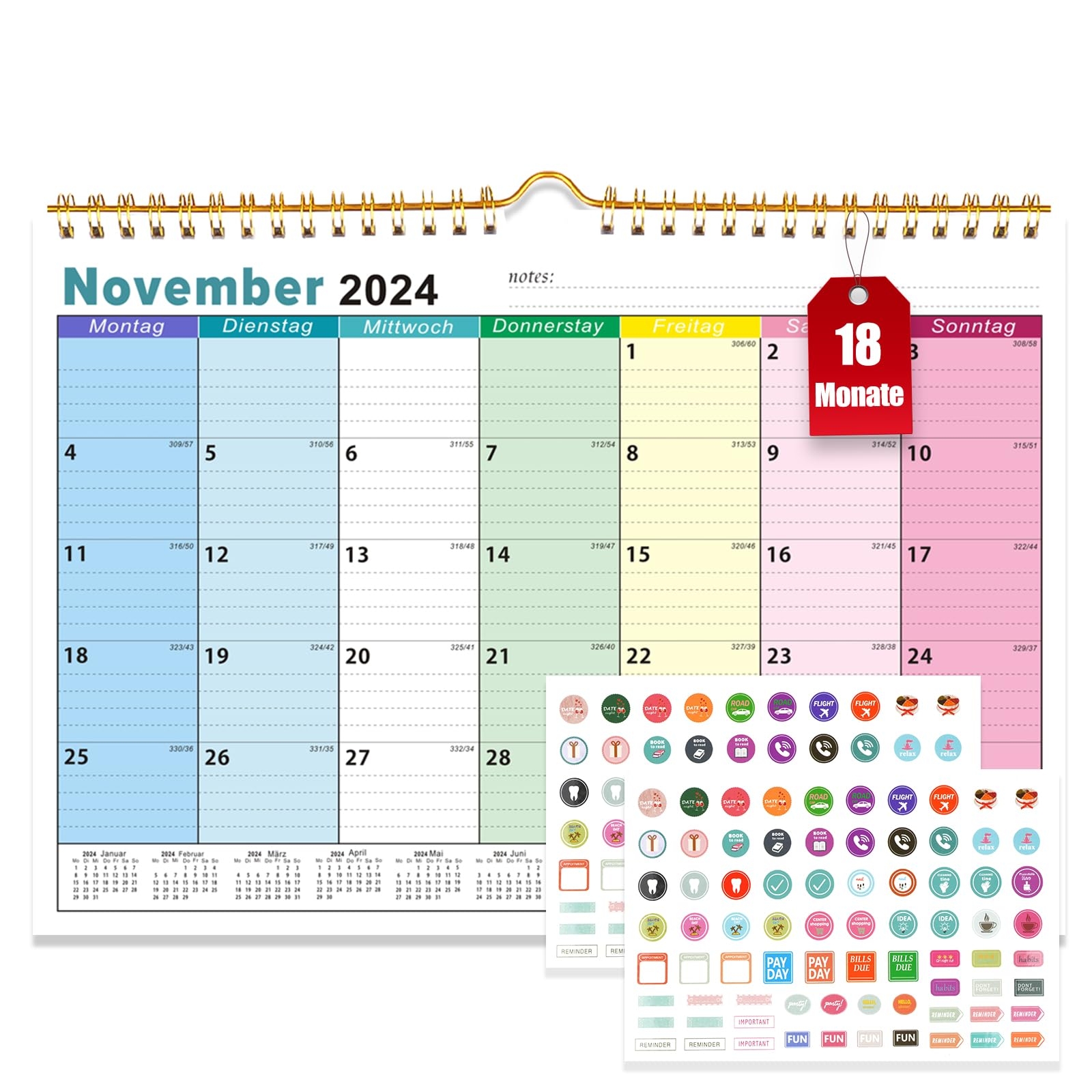 18 Monats Kalender 2025 Wandkalender 2025 Im A4 Querformat Kalender 2025 Wandkalender Familienplaner 2025 Mit Jahreskalender Planung Paarkalender Vom Nov 2024 Bis Apr 2026 Regenbogen Amazon de B robedarf Schreibwaren