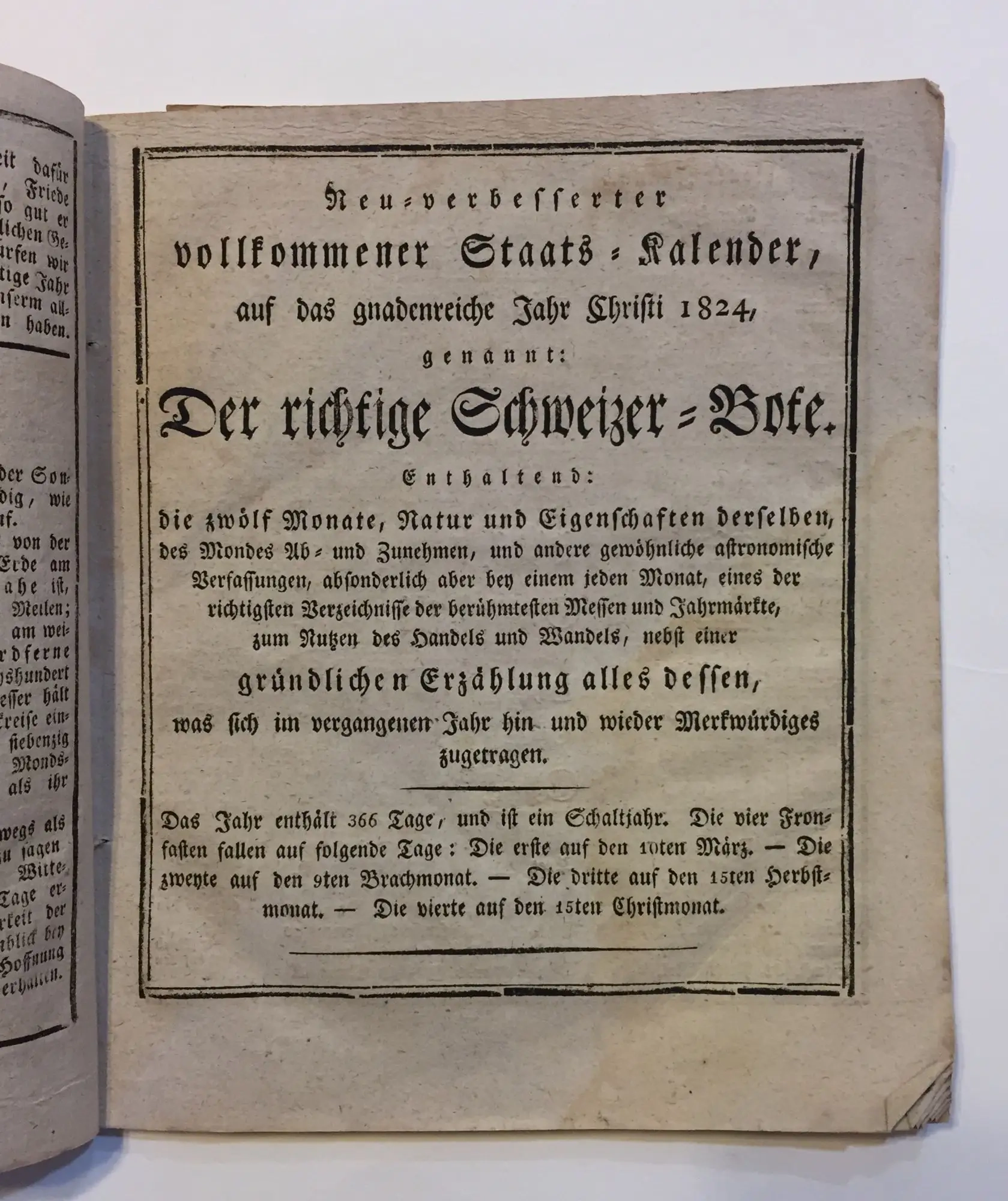 Kalender Erste Monat