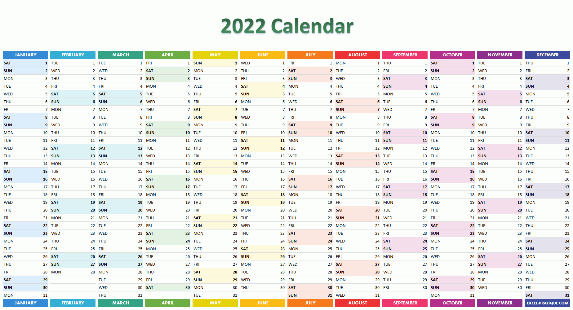 2022 Calendar