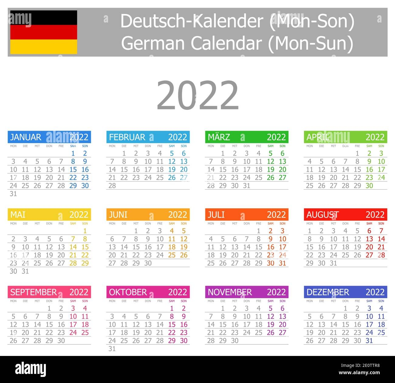 2022 Kalender Cut Out Stock Images Pictures Alamy