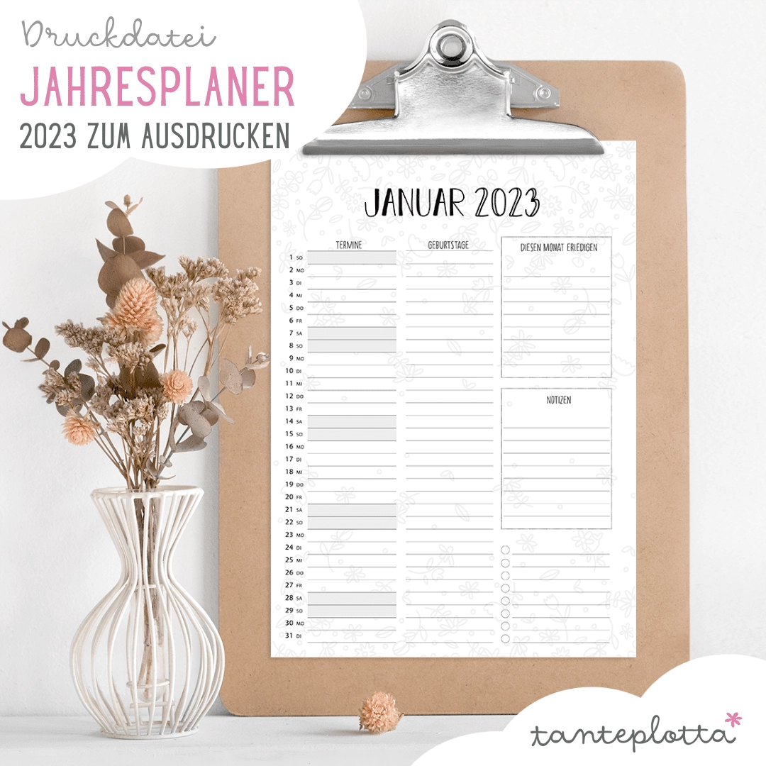 Monatskalender Zum Downloaden Und Eintragen