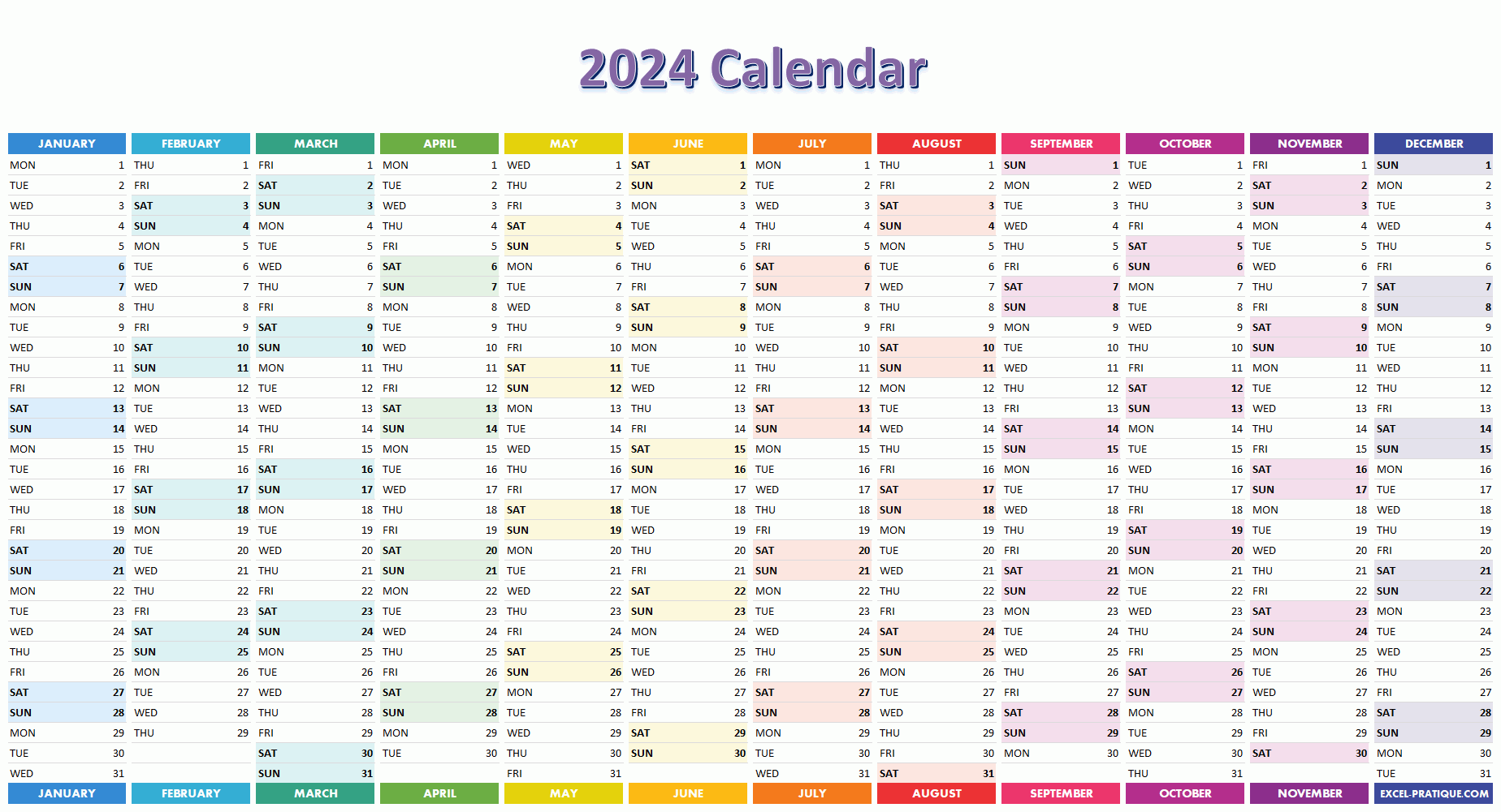 2024 Calendar
