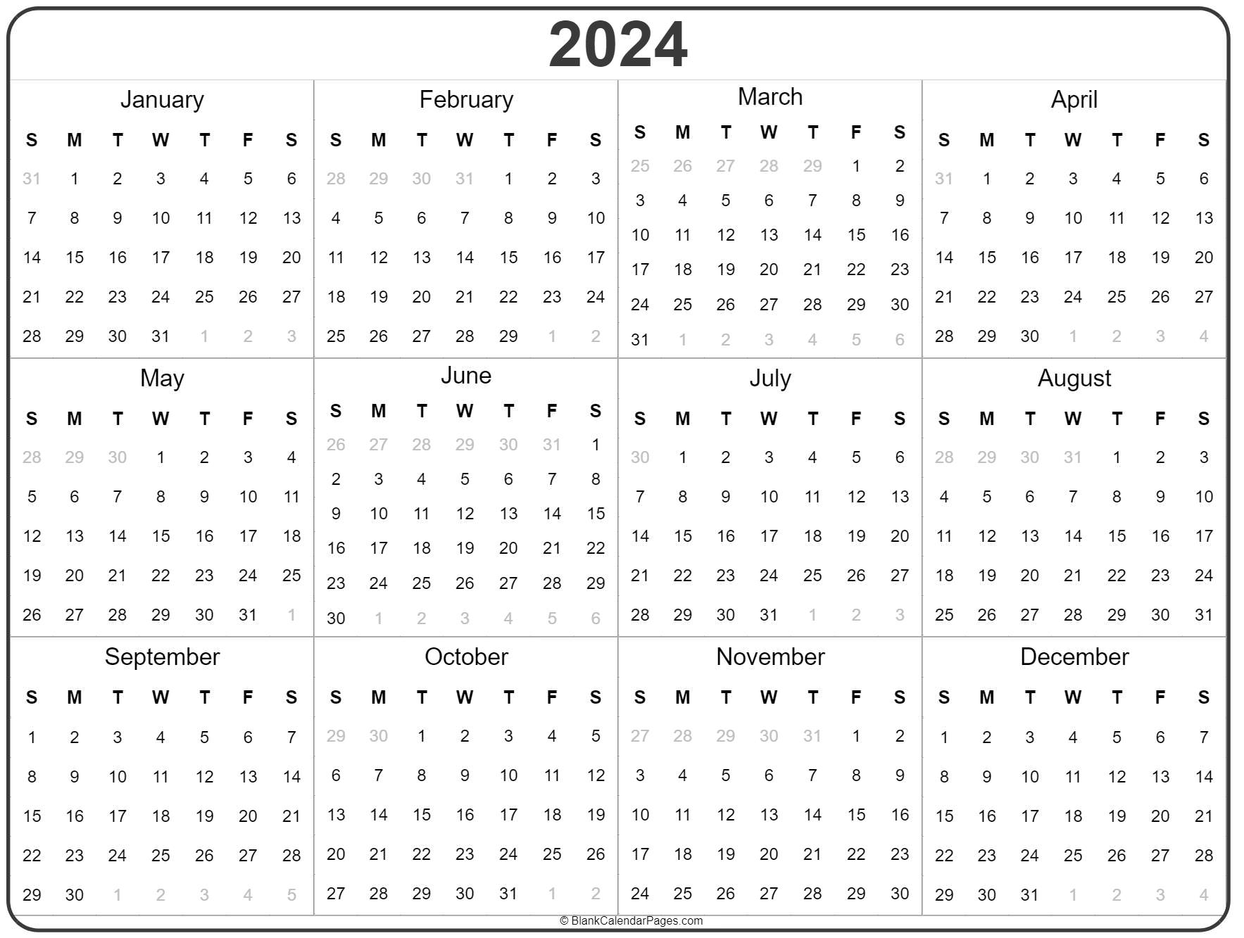 Print Kalender 2024