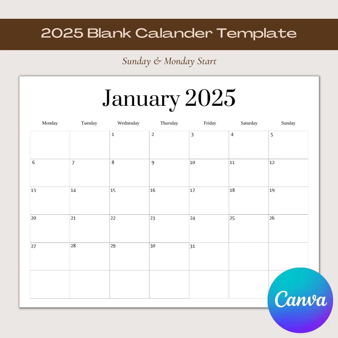 Kalender Blanko Vorlage