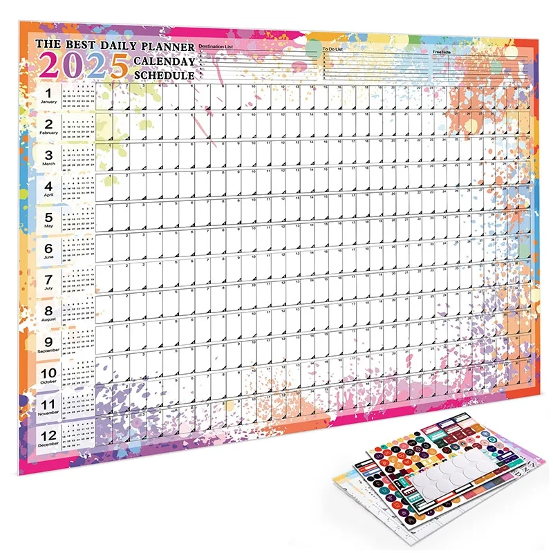 2025 Calendar 365 Day Planner Sheet Year Schedule Organizer To Do List Kawaii Wall Calendar Agenda Planner Office Supplies AliExpress