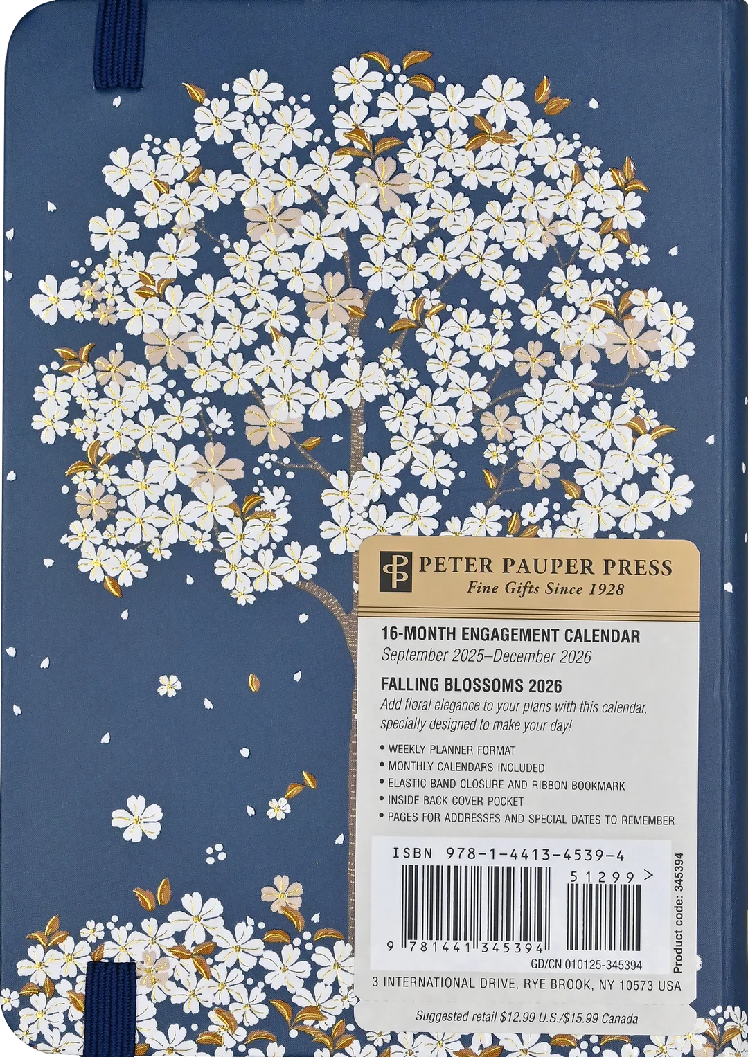 2026 Falling Blossoms Weekly Planner Peter Pauper Press