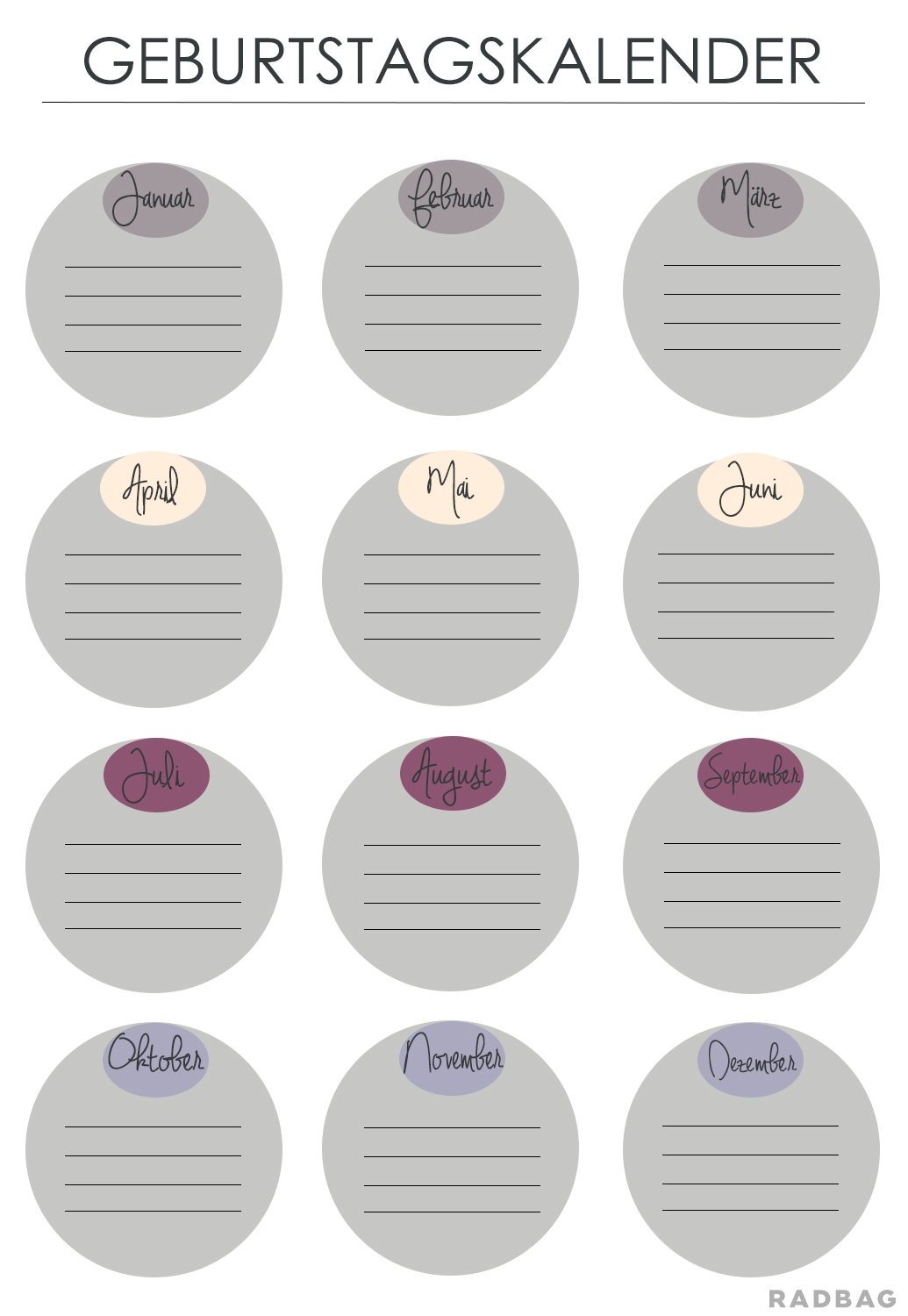 3 Geburtstagskalender Zum Ausdrucken Free Printable 