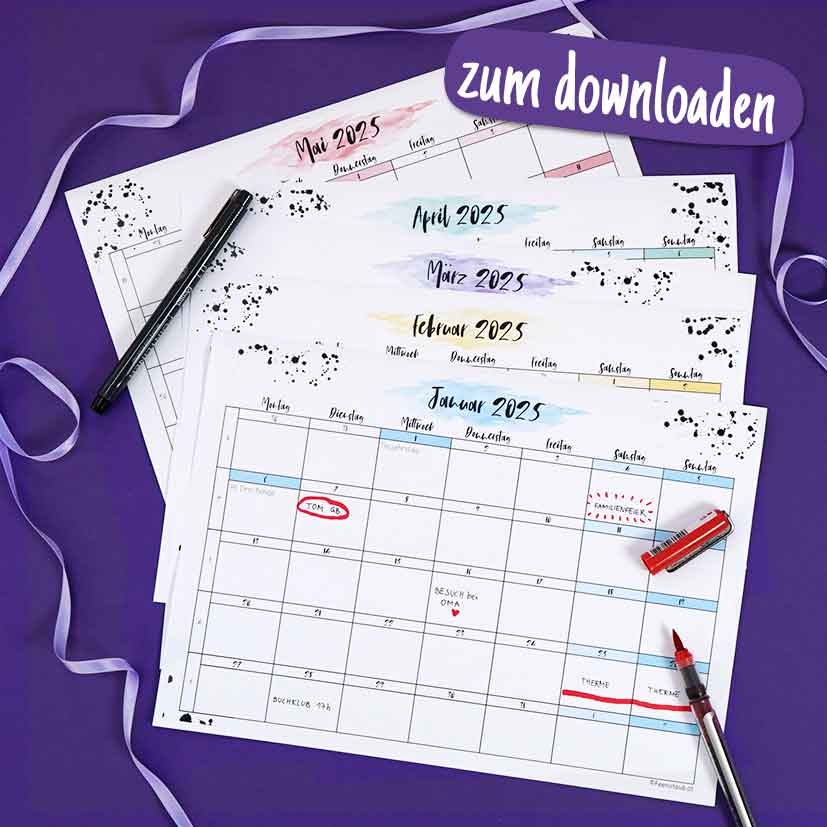 3 Monatskalender Zum Ausdrucken Kostenlos