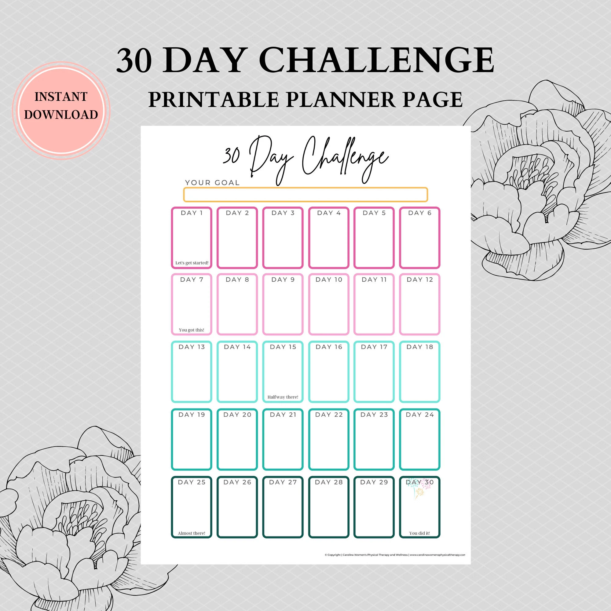 30 Tage Kalender Zum Ausdrucken