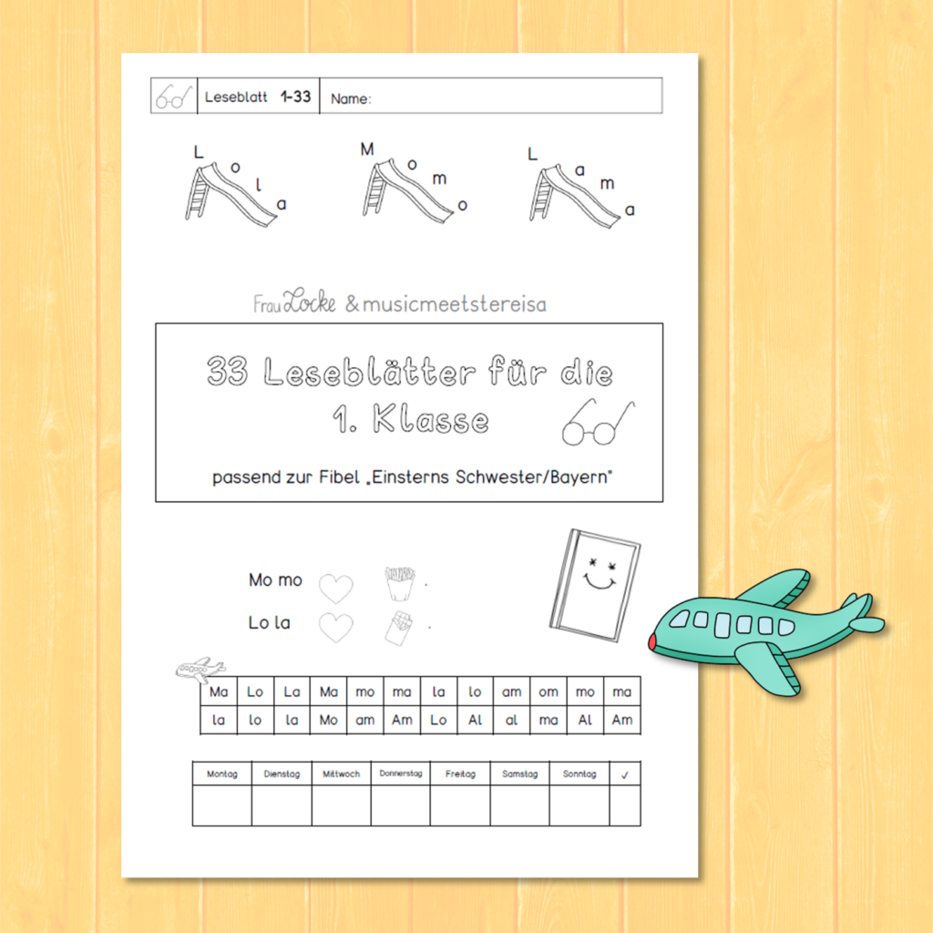 33 Lesebl tter F r Die 1 Klasse Frau Locke