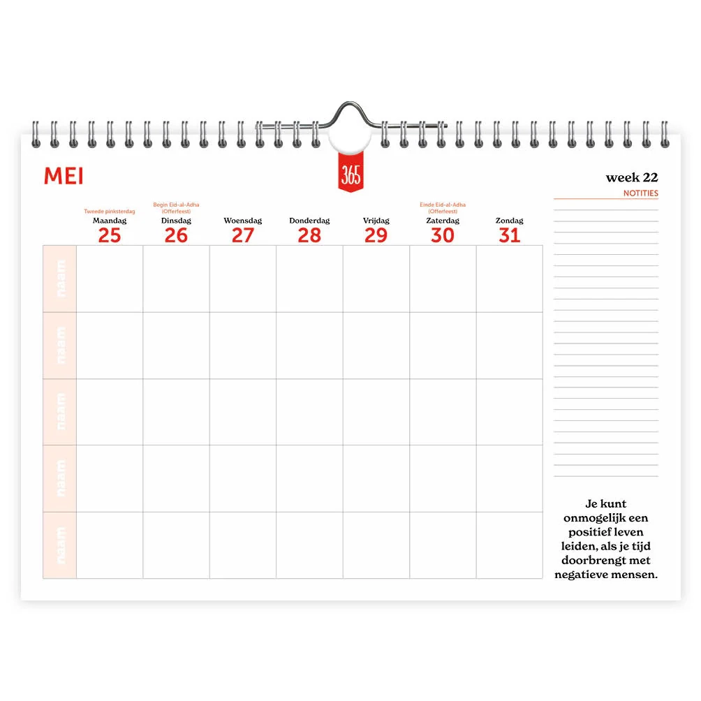 365 Dagen Succesvol FamilieWEEKnotitiekalender 2026 Kopen 