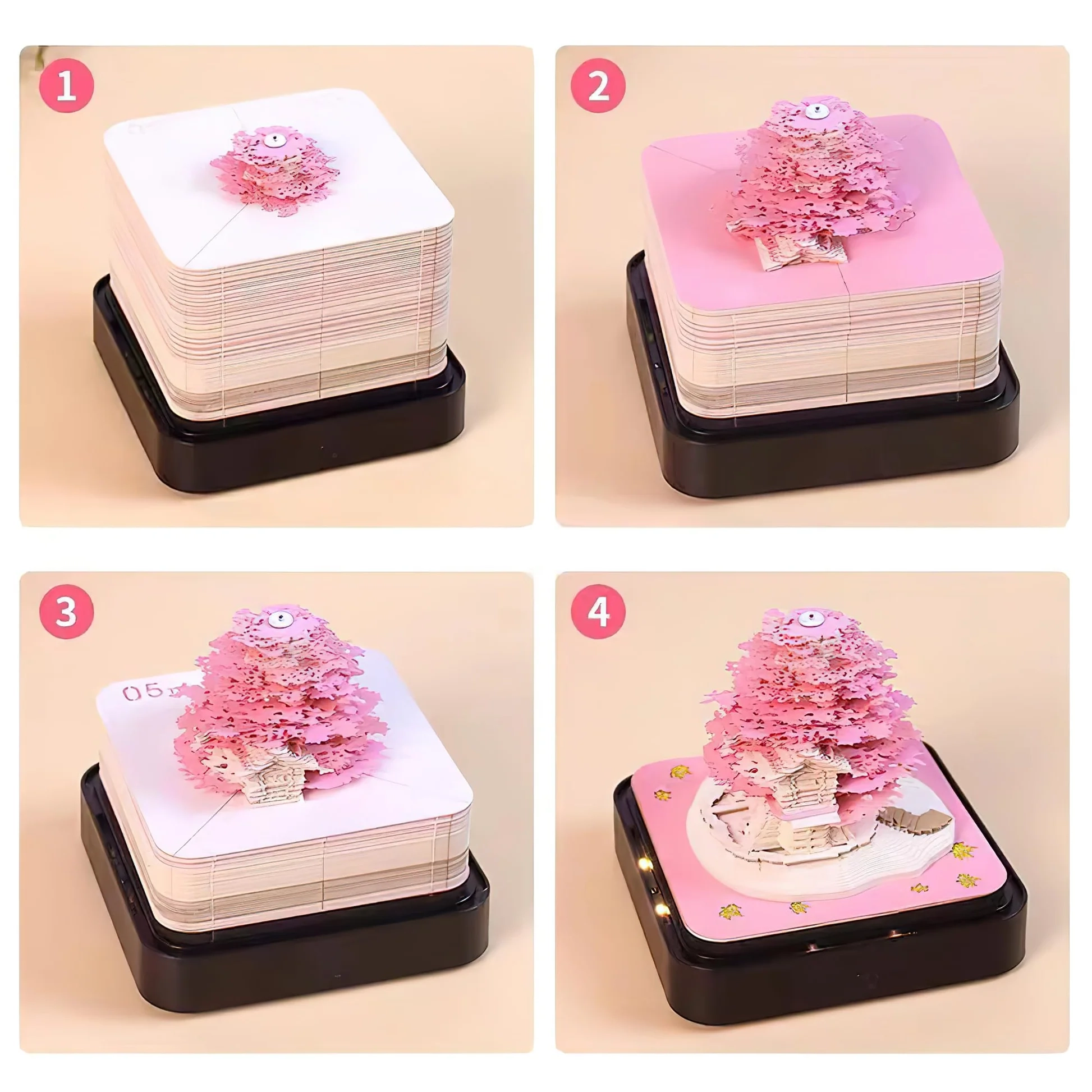 Tischkalender Sakura Tree Rosa