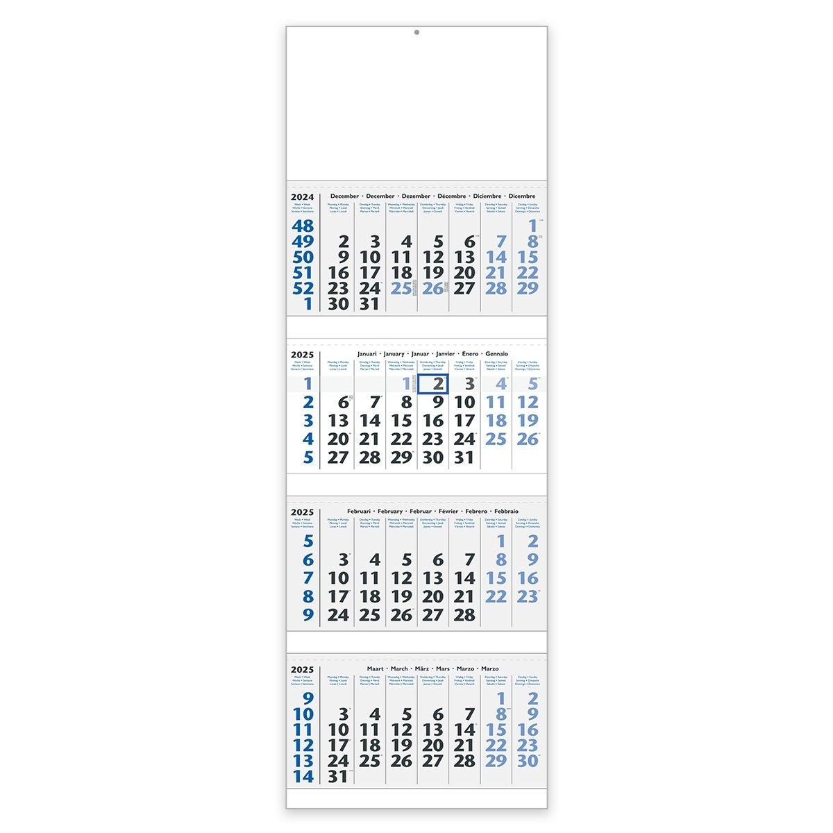 4 Maandenkalender 2025 Wandkalender Met Datumschuiver 33 X 89 5 Cm Voor Optimale Planning Wandplanner Vier