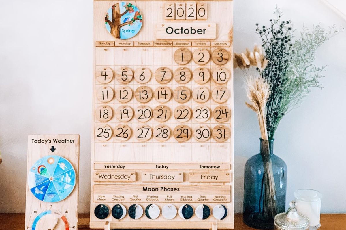 Durchstreich Kalender Kinder