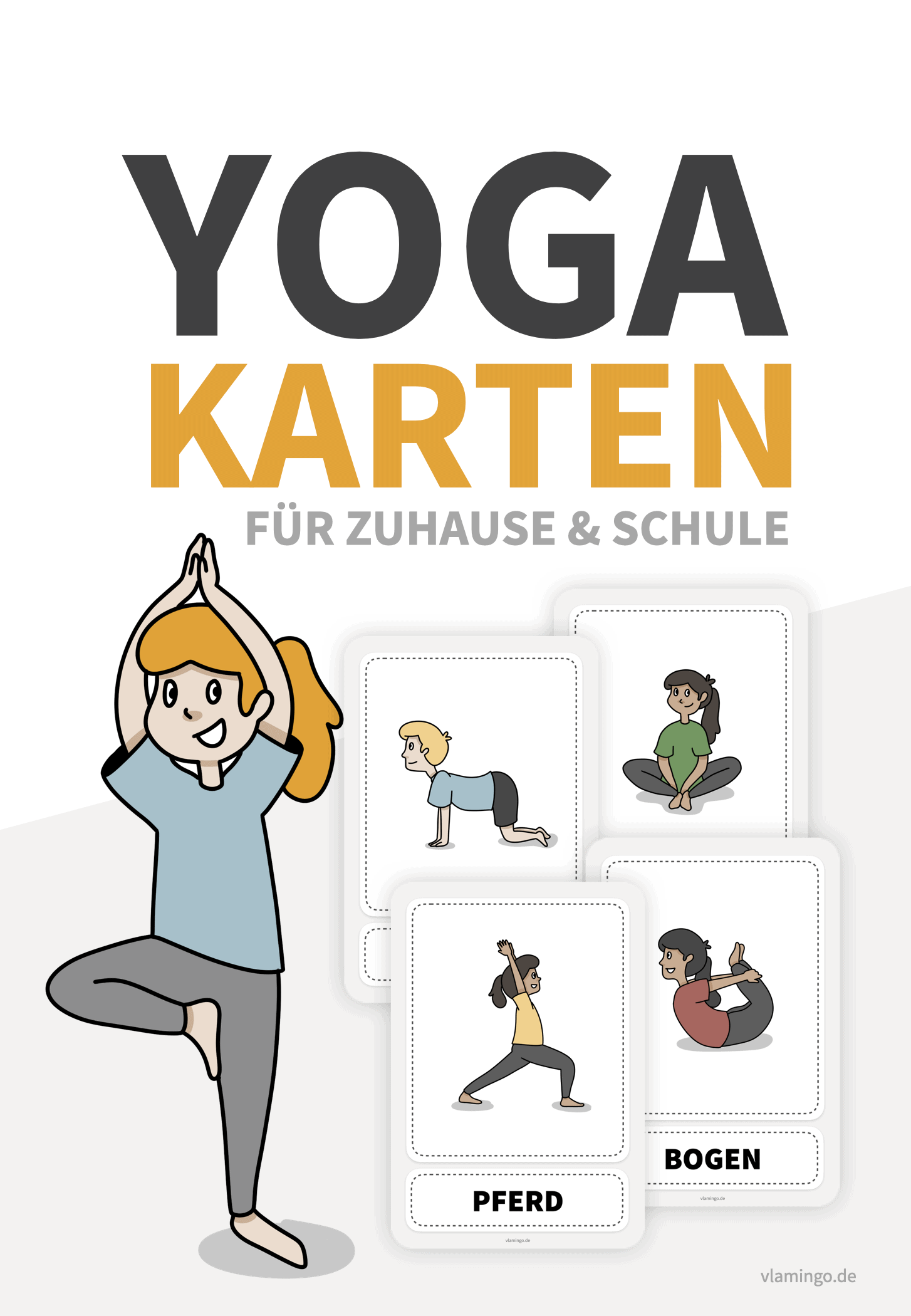65 Yoga bungen Bildkarten F r Kinder zuhause Kita Schule 
