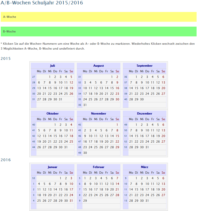 A B Wochen Festlegen SmartKomm Hilfe Webportal