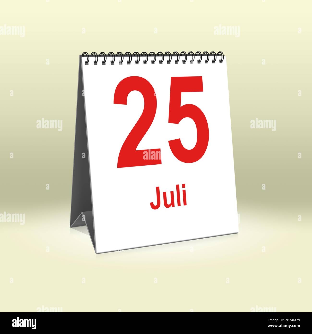 A Calendar In German Language Shows July 25th Ein Kalender F r Den Schreibtisch Zeigt Den 25 Juli Stock Photo Alamy