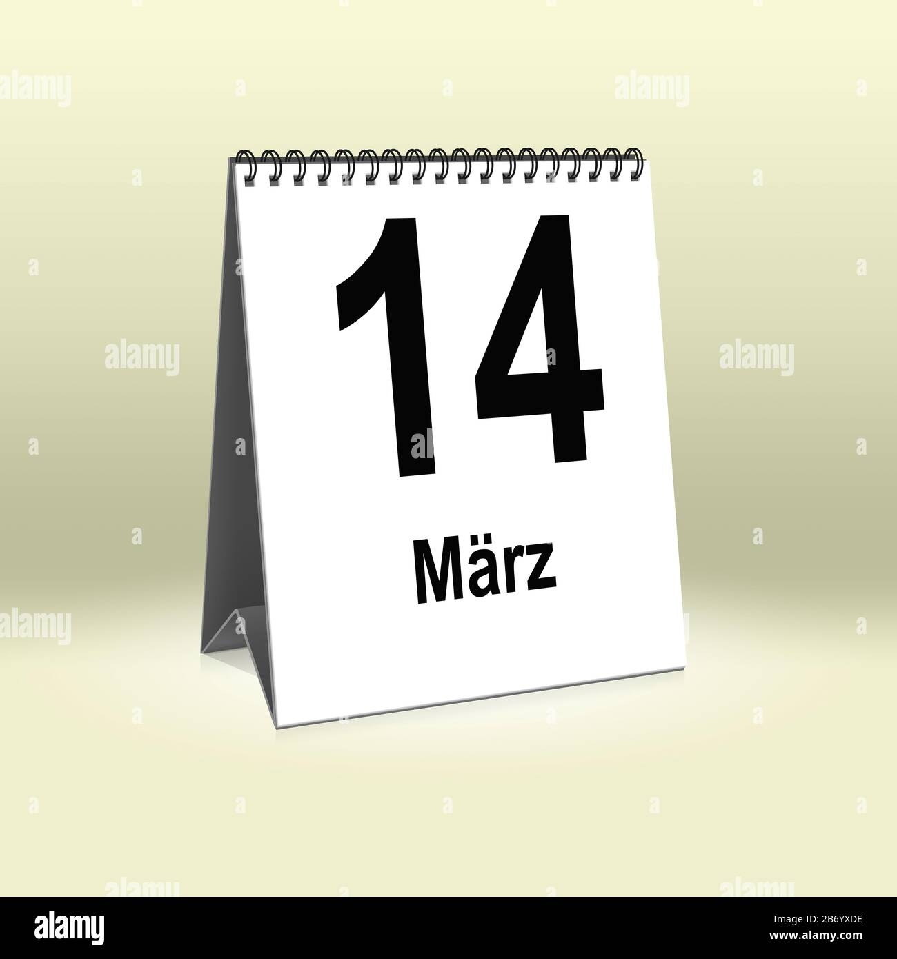 A Calendar In German Language Shows March 14th Ein Kalender F r Den Schreibtisch Zeigt Den 14 M rz Stock Photo Alamy