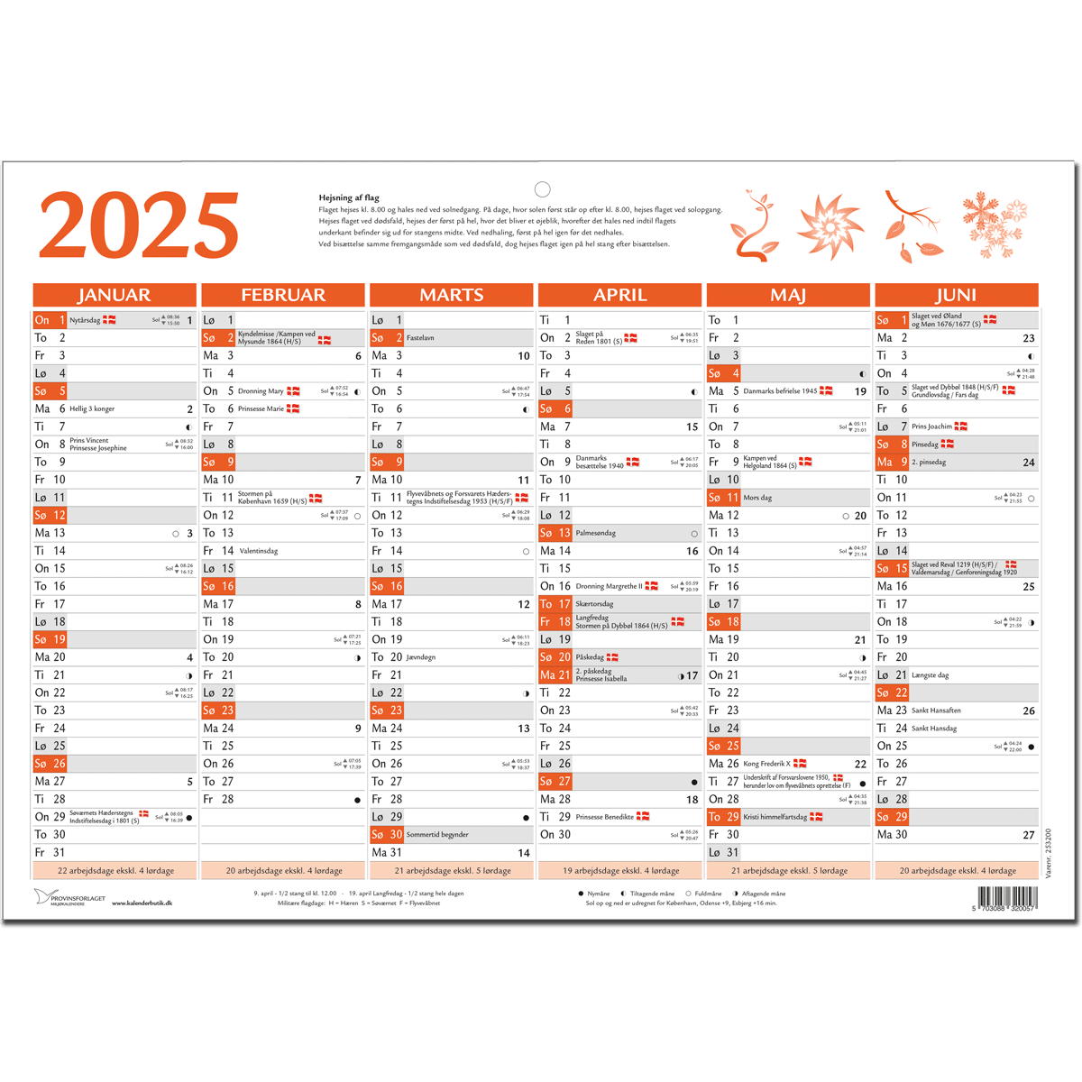 A3 V gkalender 2025 R d Kalenderbutik