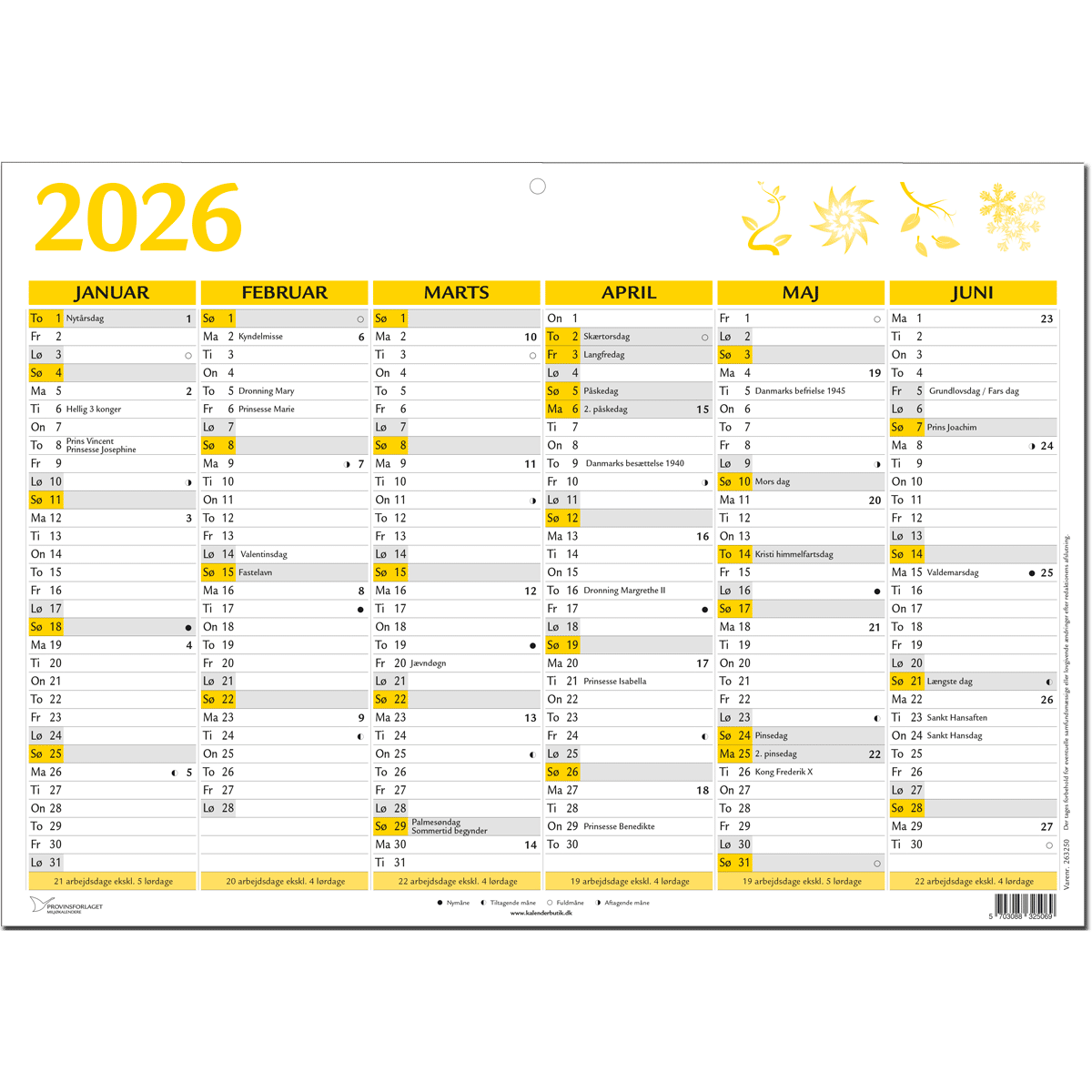 Kalender 2026 Med Helligdage