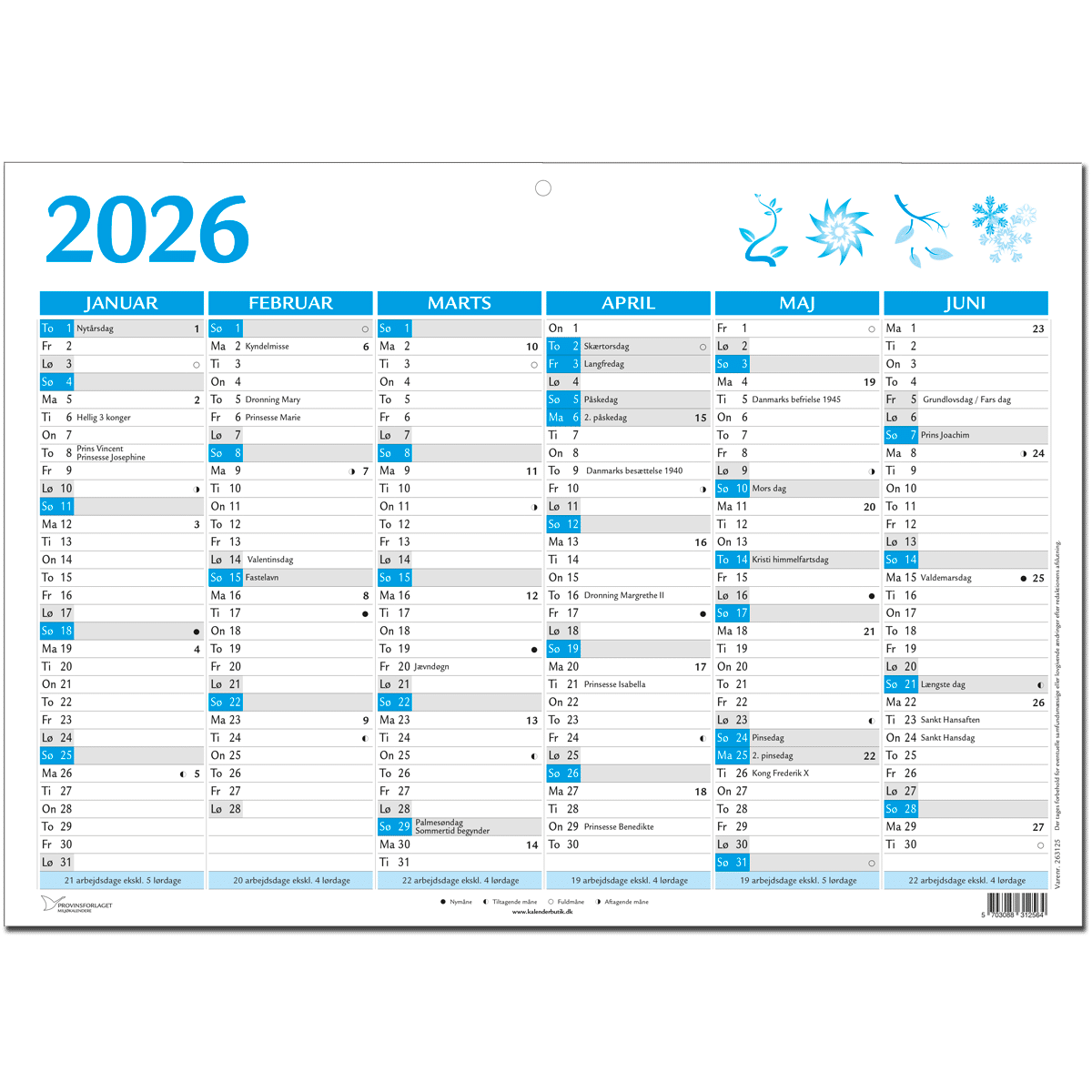 A4 V gkalender 2026 Bl Kalenderbutik