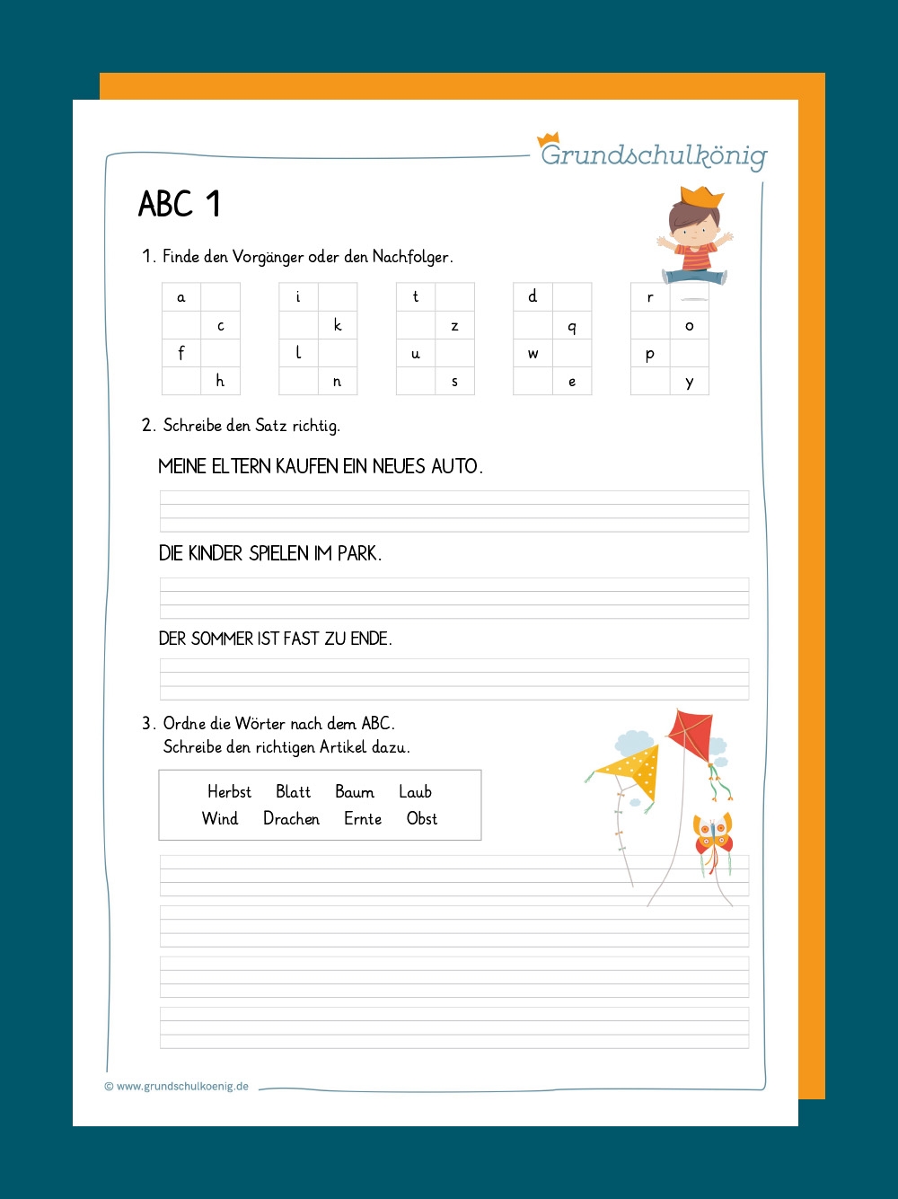 Arbeitsblätter Zum ABC Kostenlose