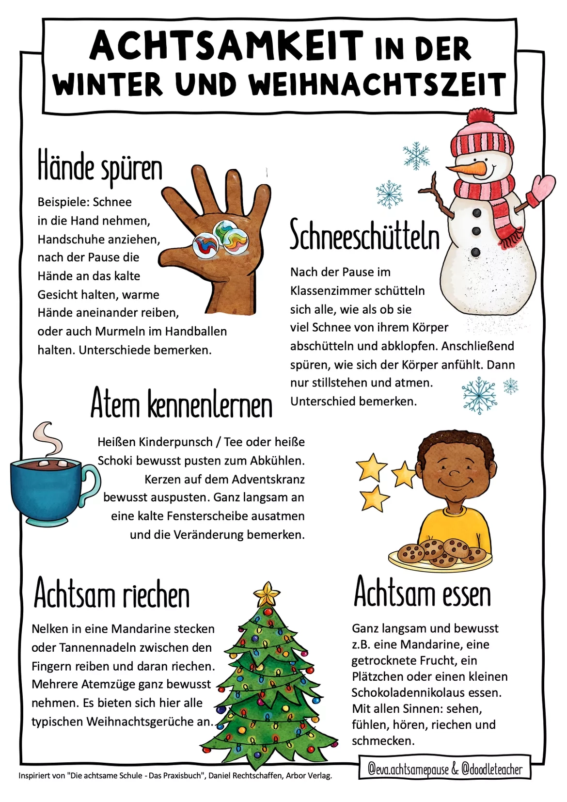 Achtsamkeit In Der Winter Und Weihnachtszeit Unterrichtsmaterial In Den F chern DaZ DaF Kunst Fach bergreifendes