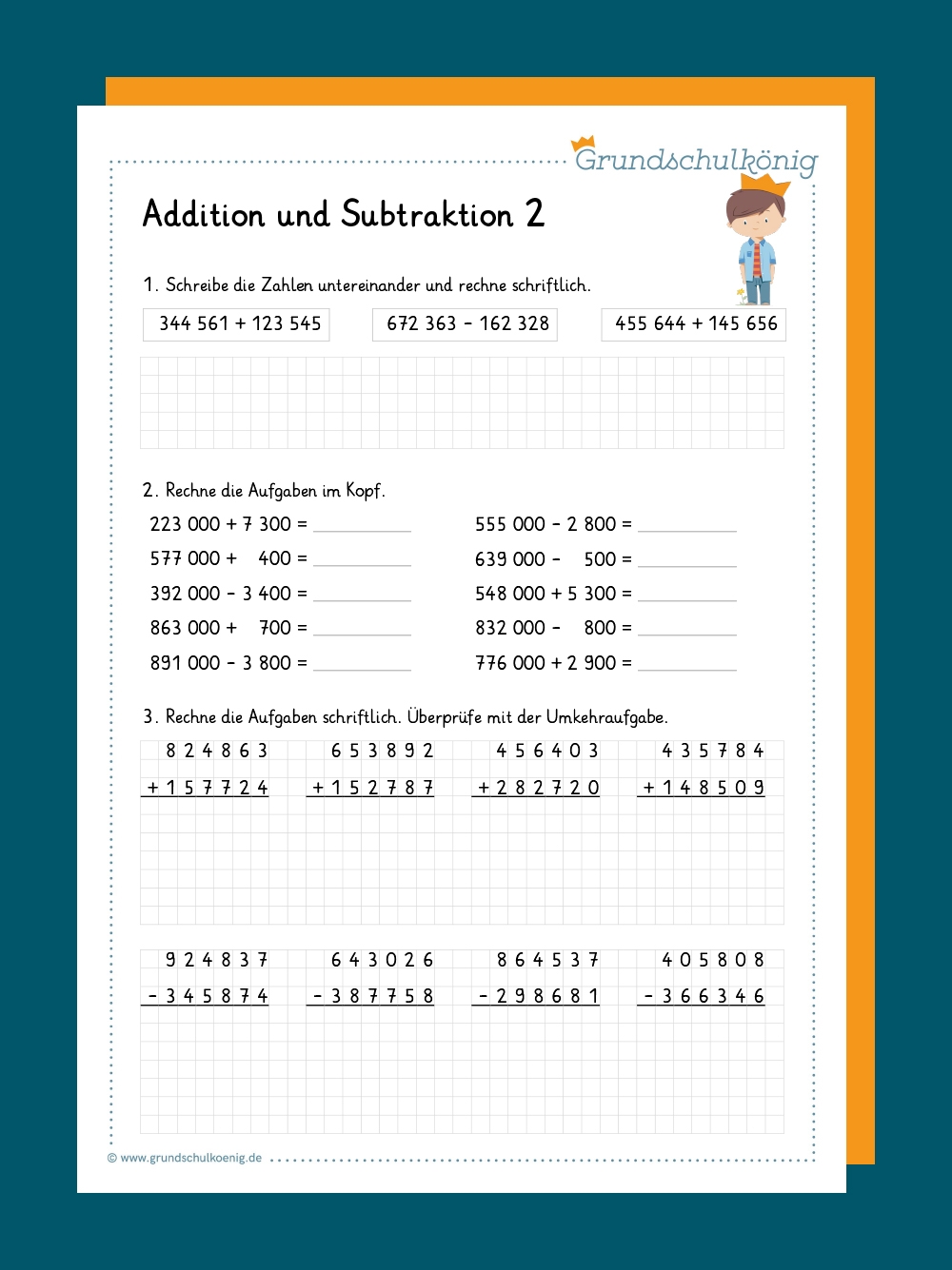 Addition Und Subtraktion Im Zahlenraum 1 000 000
