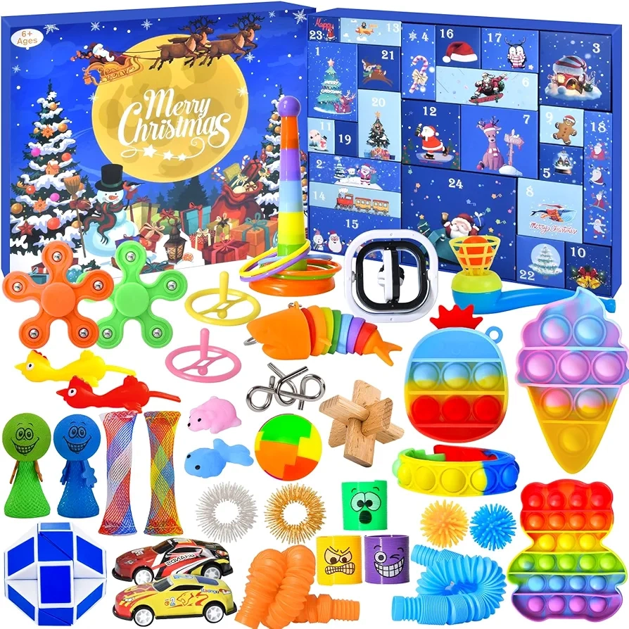 Adventskalender 2025 F r Kinder 24 Tage Weihnachts Countdown Kalender Mit Lustigem Fidget Toys Kinder Adventskalender F r Jungen M dchen Teens Weihnachtsgeschenke Amazon de Spielzeug