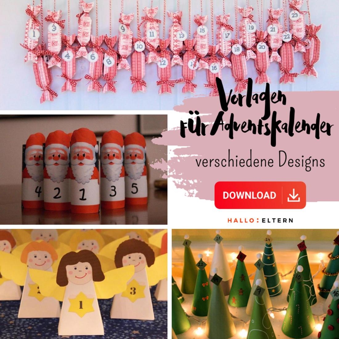 Adventskalender Basteln Mit Vorlagen 5 Designs Zum Download