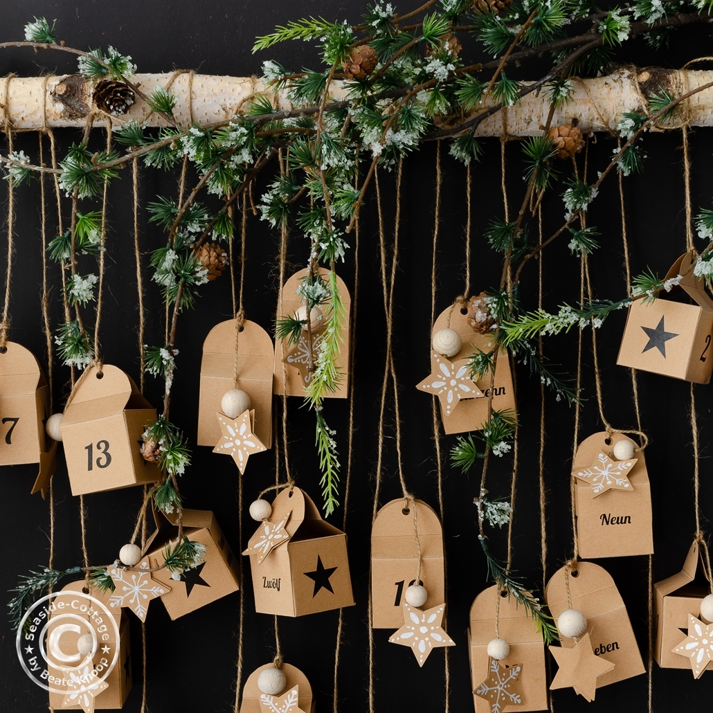 Adventskalender Selber Basteln Mit Zwei Kostenlosen Vorlagen Zum Ausdrucken Seaside Cottage