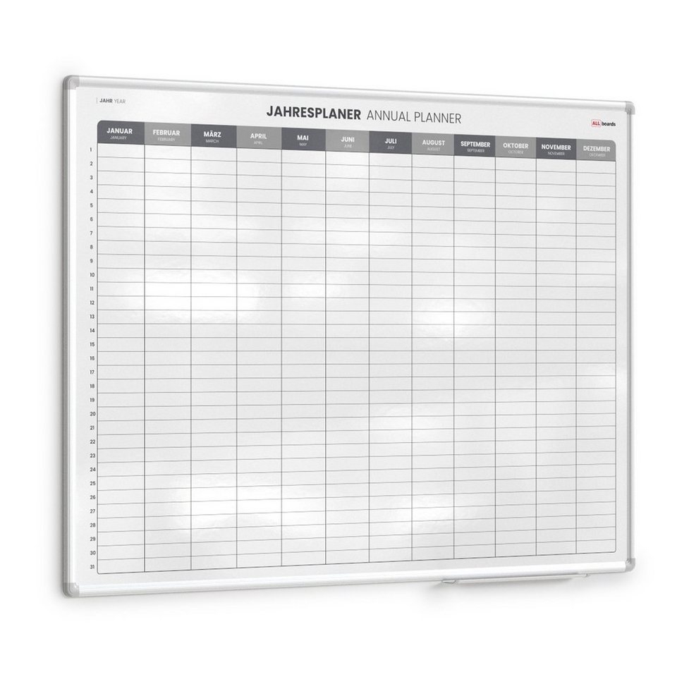 ALLboards Monatskalender Magnetischer Jahresplaner 120x90cm F r Jahresplanungen