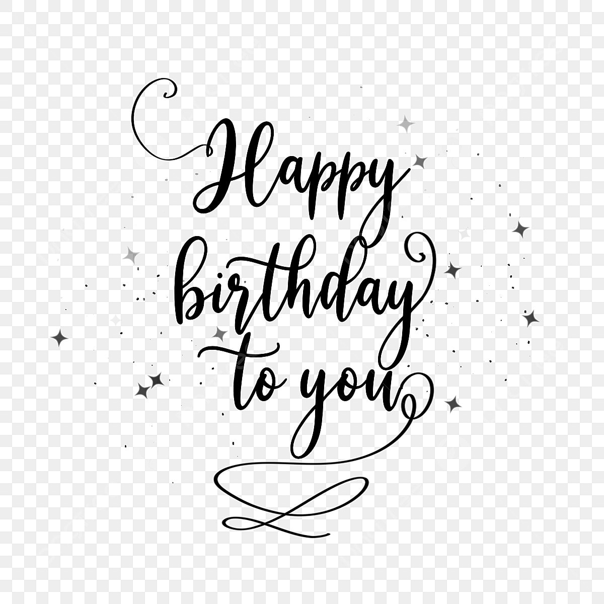 Alles Gute Zum Geburtstag Aufkleber Beschriftung Zum Ausdrucken Text Kalligraphie Handschrift PNG Und PSD Datei Zum Kostenlosen Download