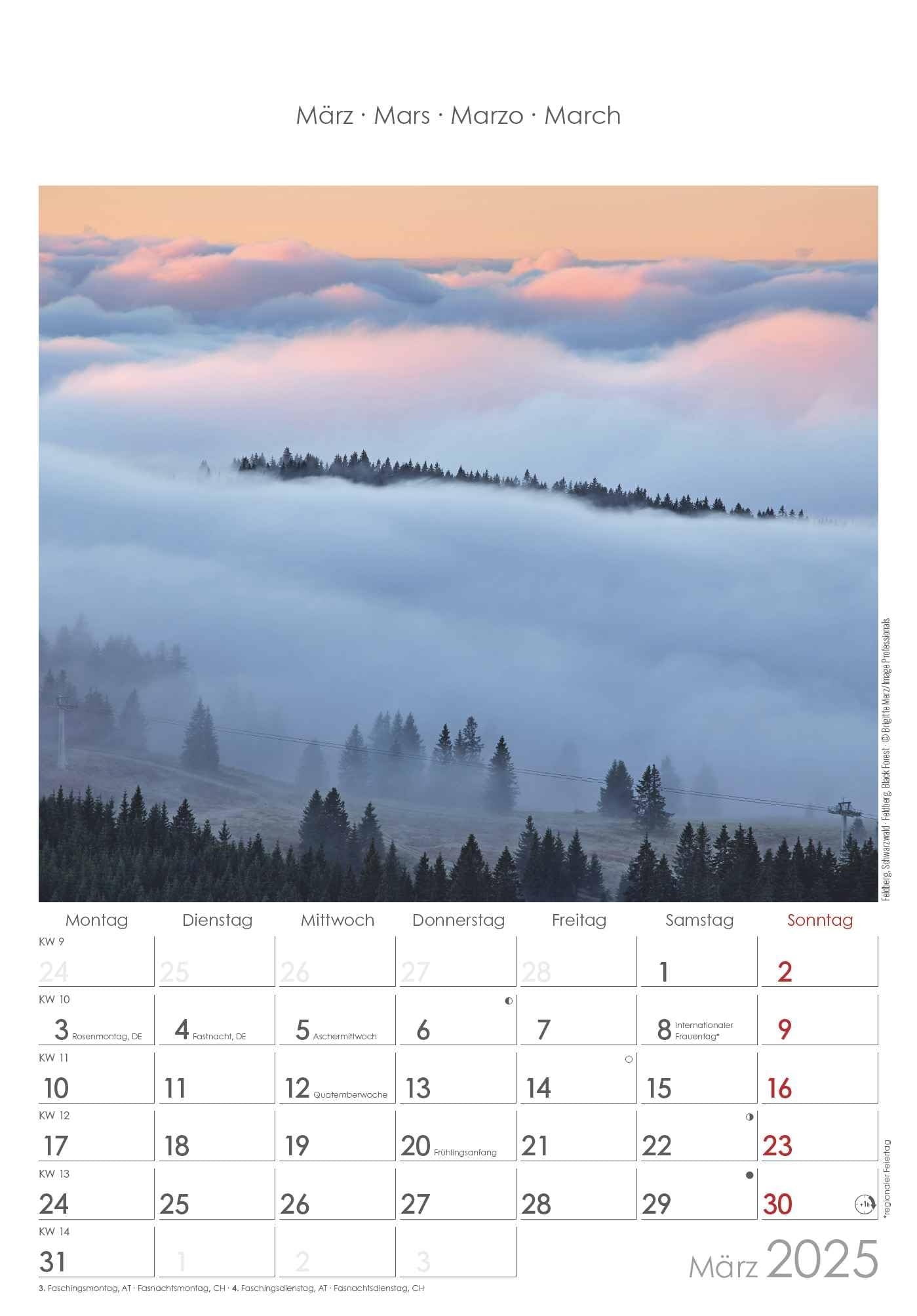 Kalender in Baden Wüthenbergen German