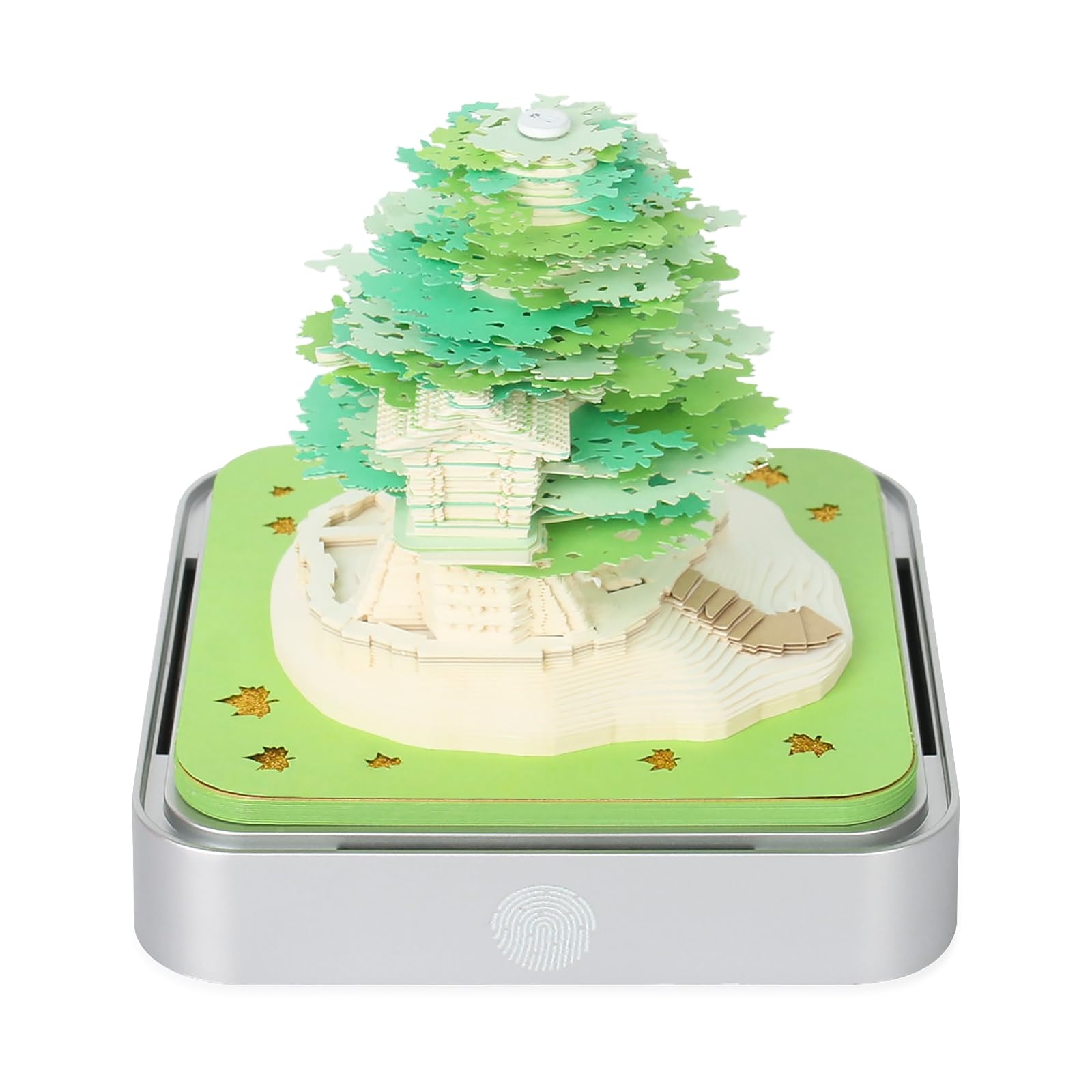 Amazon 3D Memo Pads Paper Desk Calendar 2024 Calendar Sakura Tree Creative 3D Notepad Artopad Carving Gift Desktop Decoration Artist Desk Calendar Sakura Tree Green Office Products