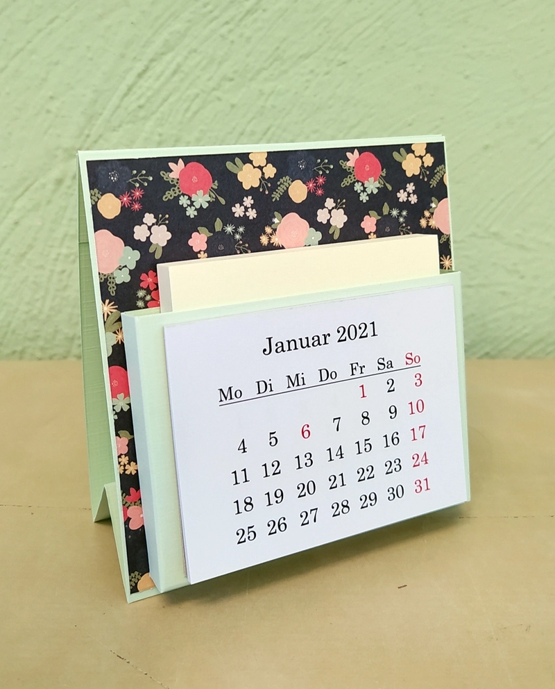 Anleitung Tischkalender Mit Haftnotizbl ckchen Der Scrapbook Laden Blog