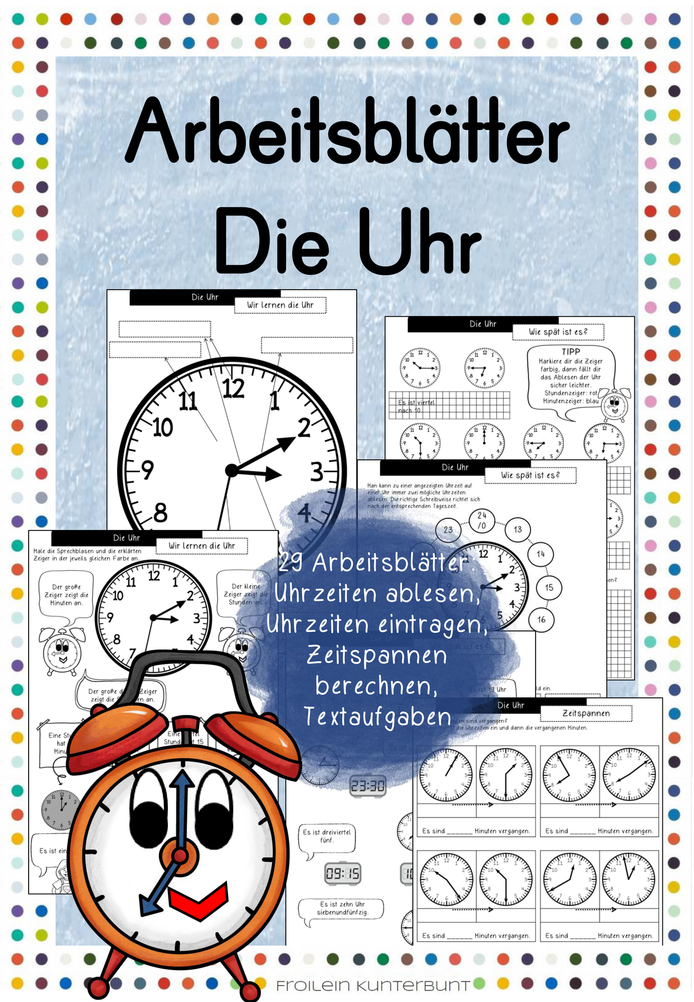 Arbeitsbl tter Die Uhr Unterrichtsmaterial In Den F chern Mathematik Sachunterricht