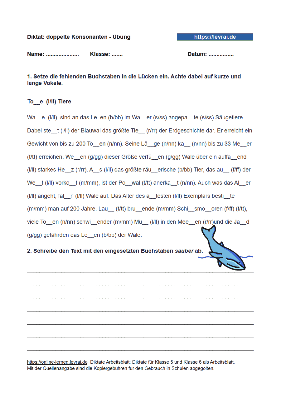 Arbeitsbl tter Diktate