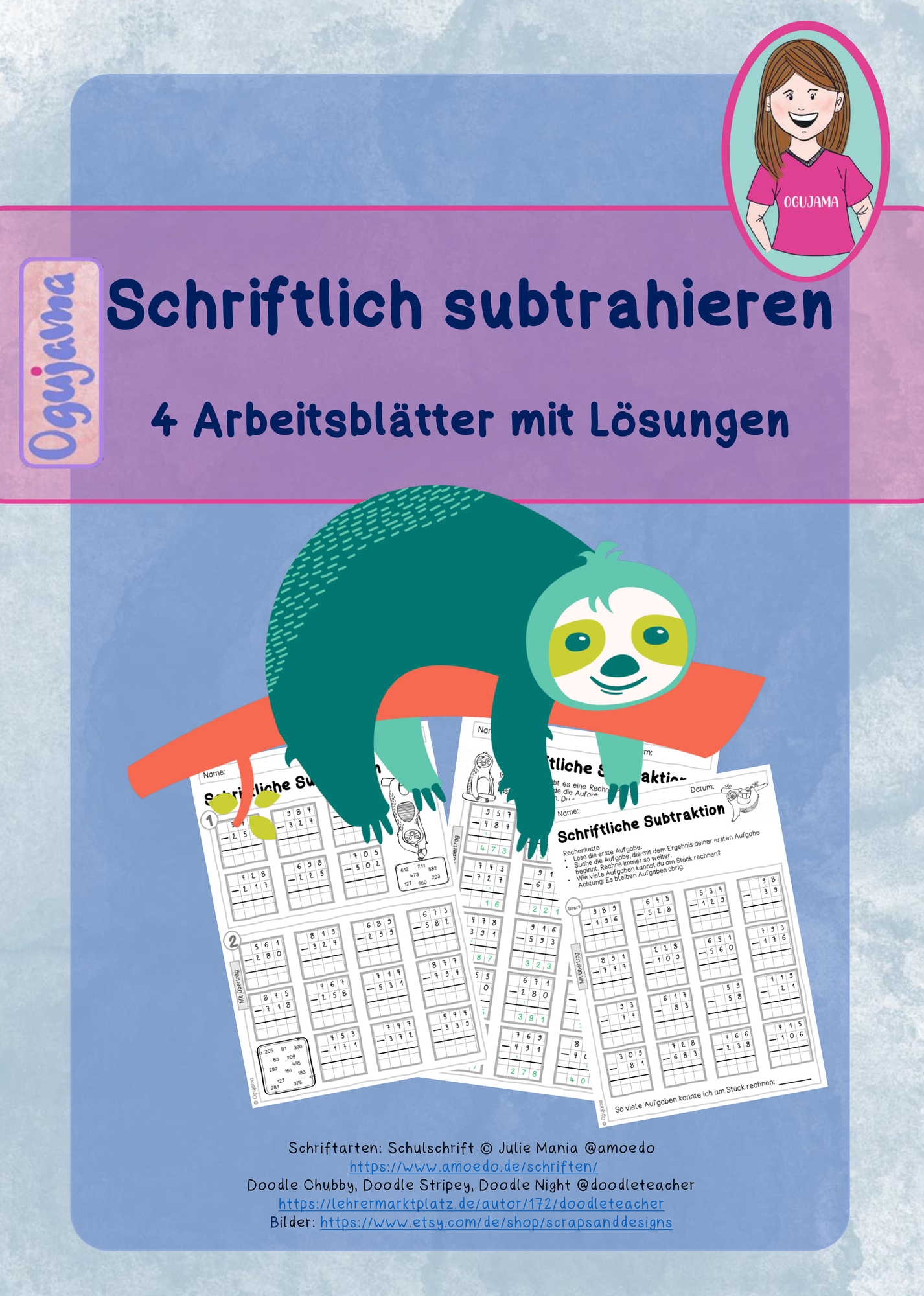 Schriftliche Subtratkion Arbeitsblätter