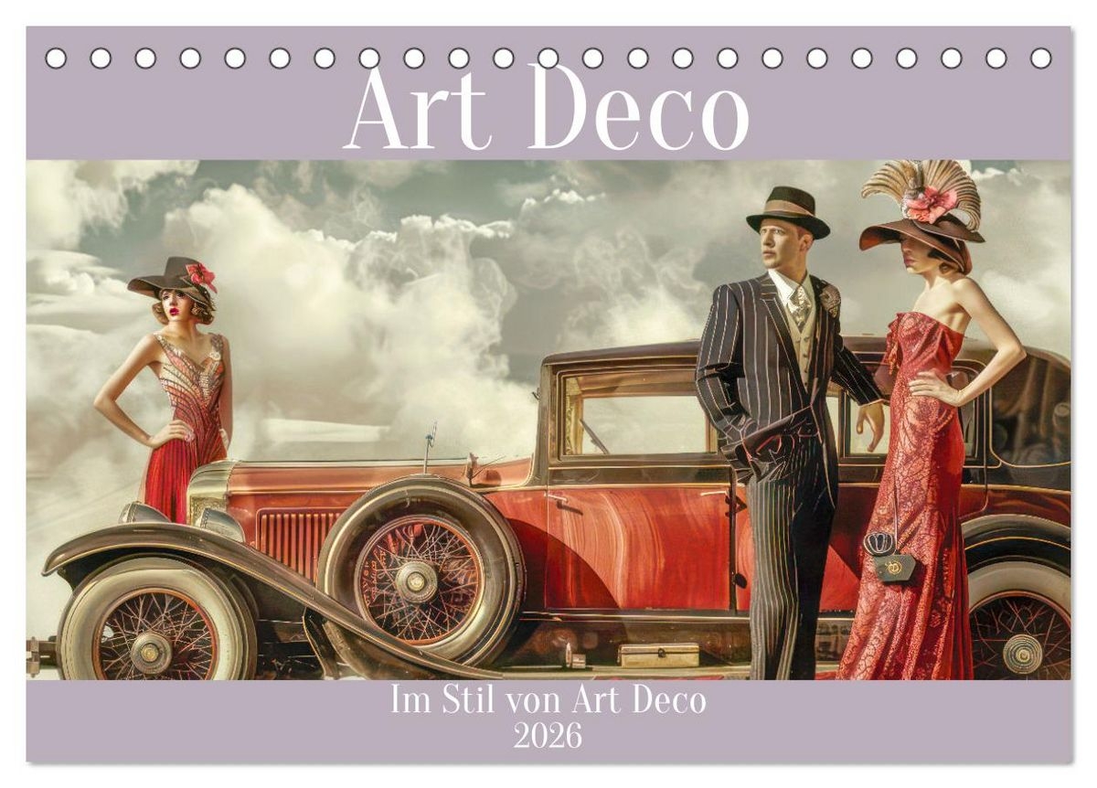 Art Deco Im Stil Von Art Deco Tischkalender 2026 DIN A5 Quer CALVENDO Monatskalender Kaufen
