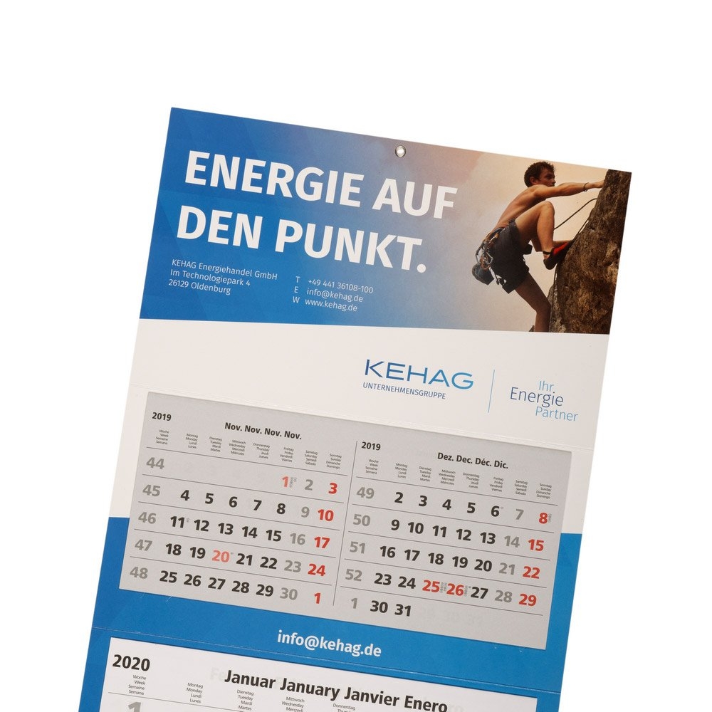 Auf Einen Blick 6 Monatskalender Multi Mit Firmenwerbung Bedruckt 4 sprachig Lerche