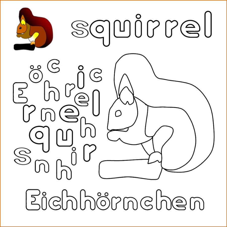 Ausmalbild 150 Arbeitsbl tter F r Kinder Arbeitsblatt Eichh rnchen Kostenlos Ausdrucken