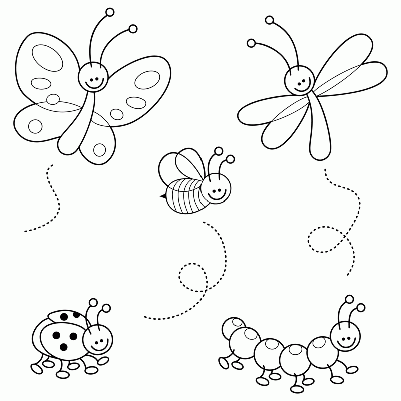 Ausmalbild 250 S e Tiere Zum Ausmalen Lustige Insekten Kostenlos Ausdrucken