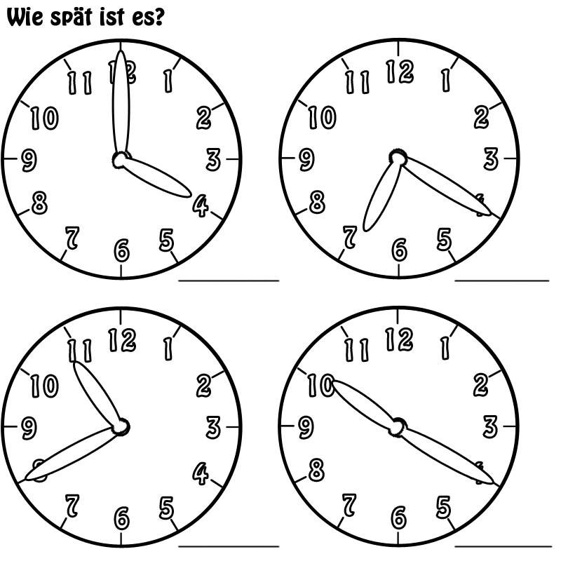 Uhr Lernen Arbeitsblätter