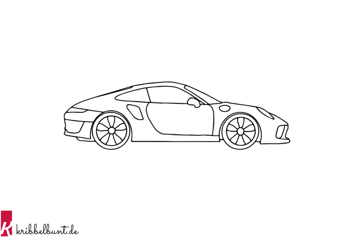Ausmalbild Auto Malvorlagen Auto PDF Kribbelbunt