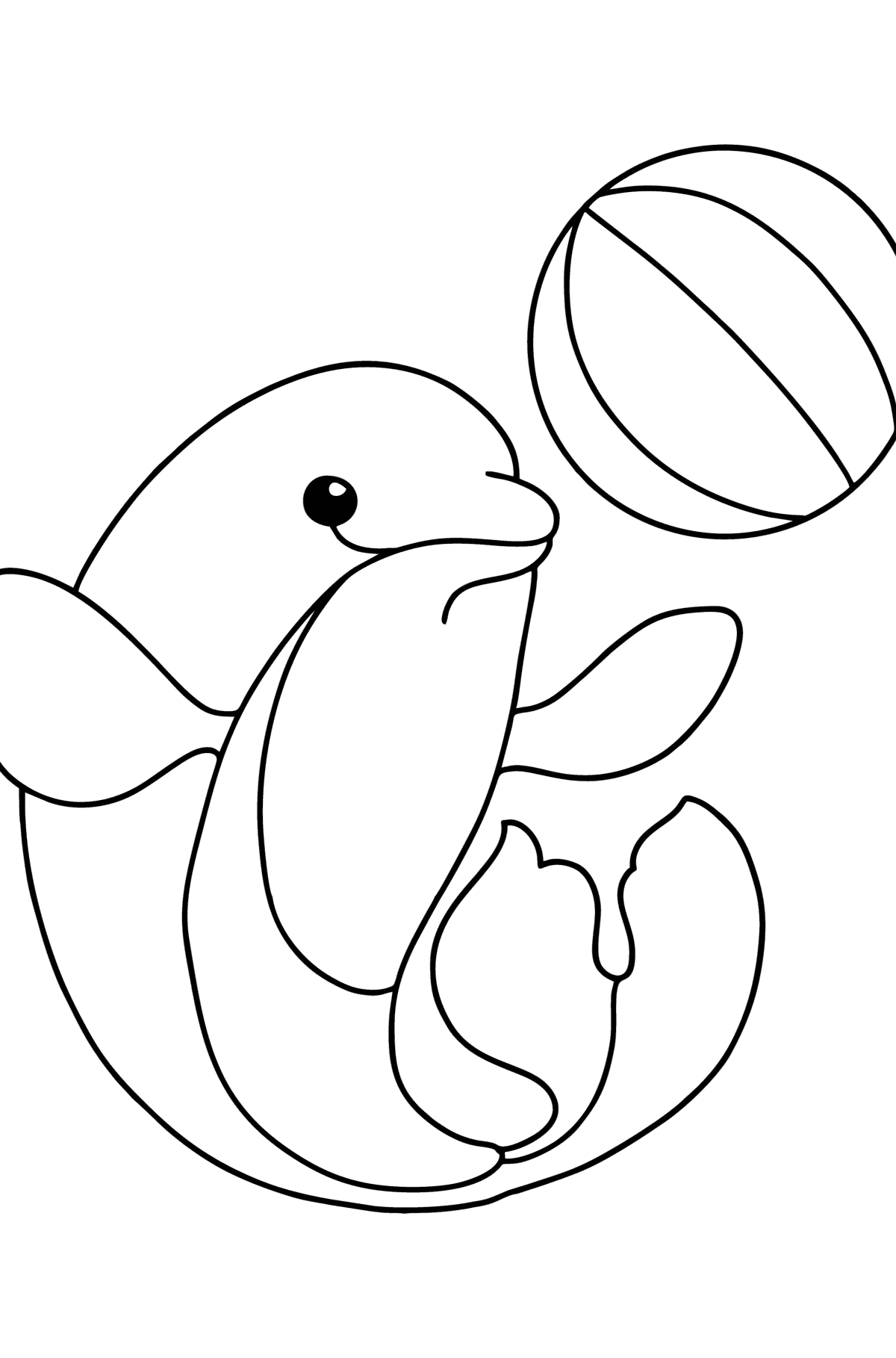 Ausmalbild Delphin Spielen Kostenlos Drucken Und Online 