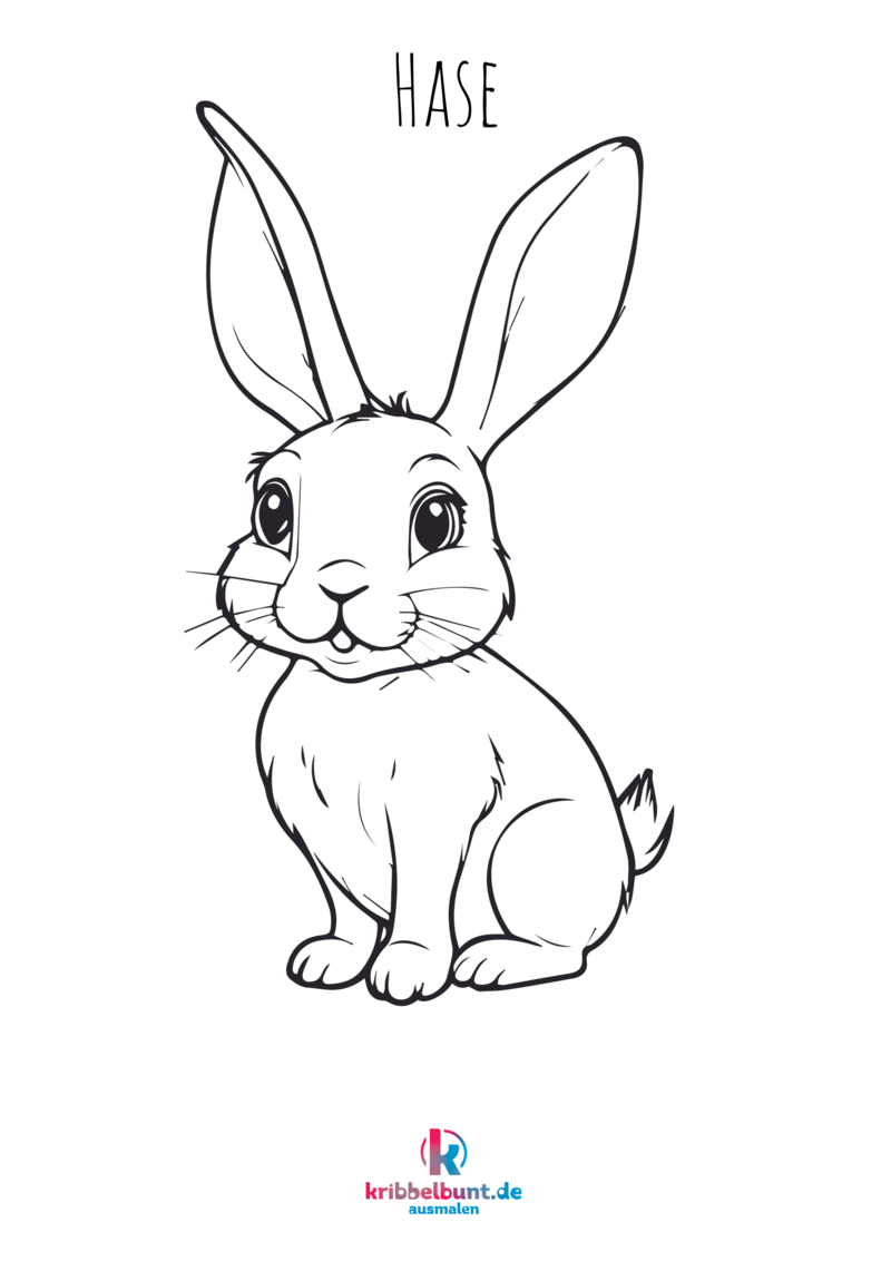 Ausmalbild Hase Kostenlose Malvorlage Kribbelbunt